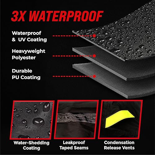 Miniatura 7 de Ultimate - Funda grande para motocicleta, impermeable, para exteriores, se ajusta a la carcasa superior. Para Honda Africa, V-Strom 1050 ADV, Super