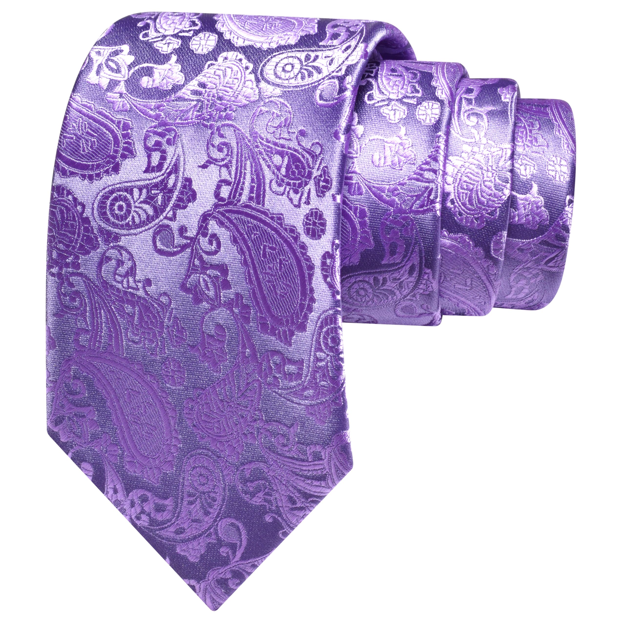 GUSLESON 3.15"(8cm) Fashion Paisley Ties Mens Woven Jacquard Necktie for Wedding