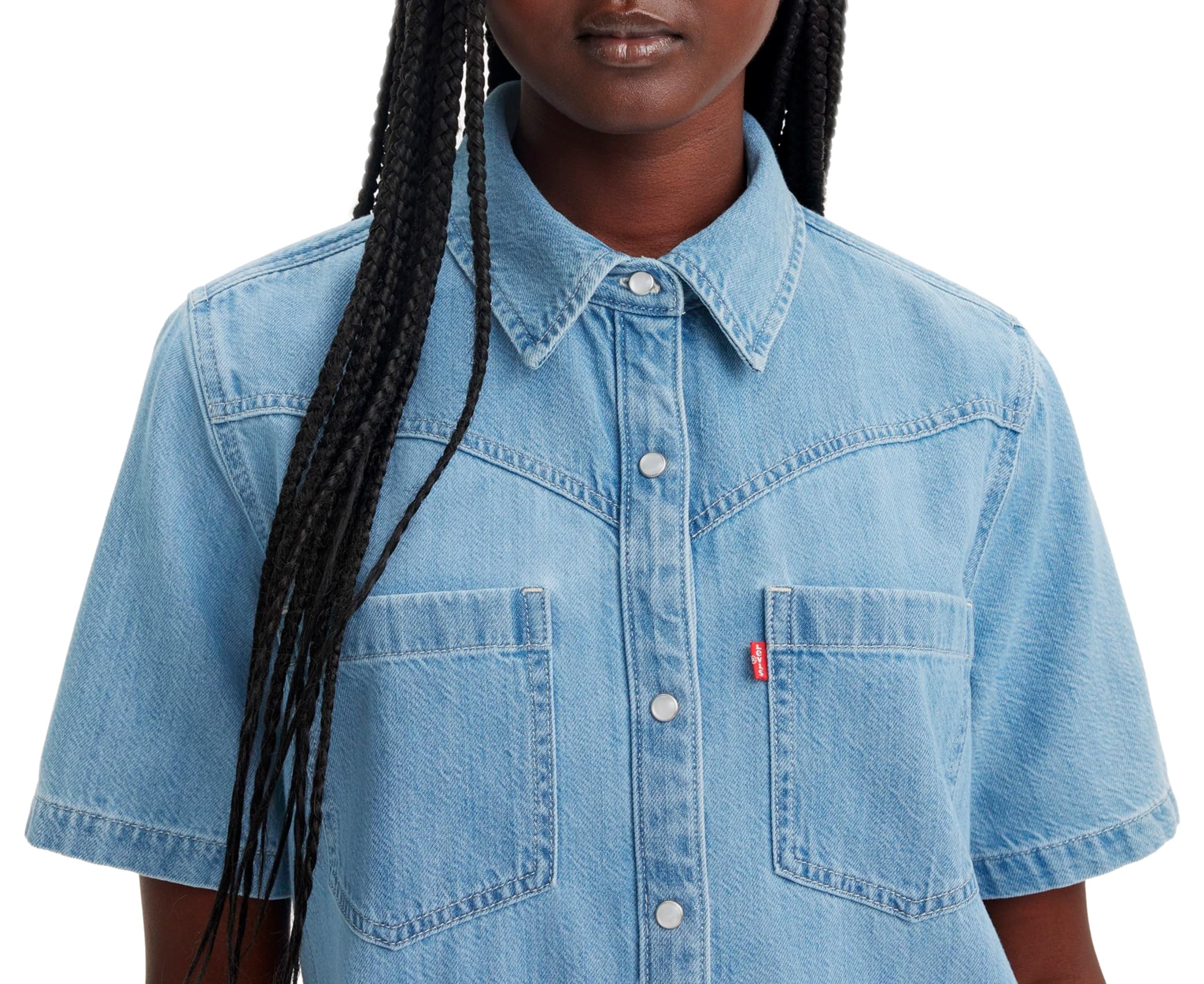 Levi's Louisa Short-Sleeve Denim Vestido Mujer