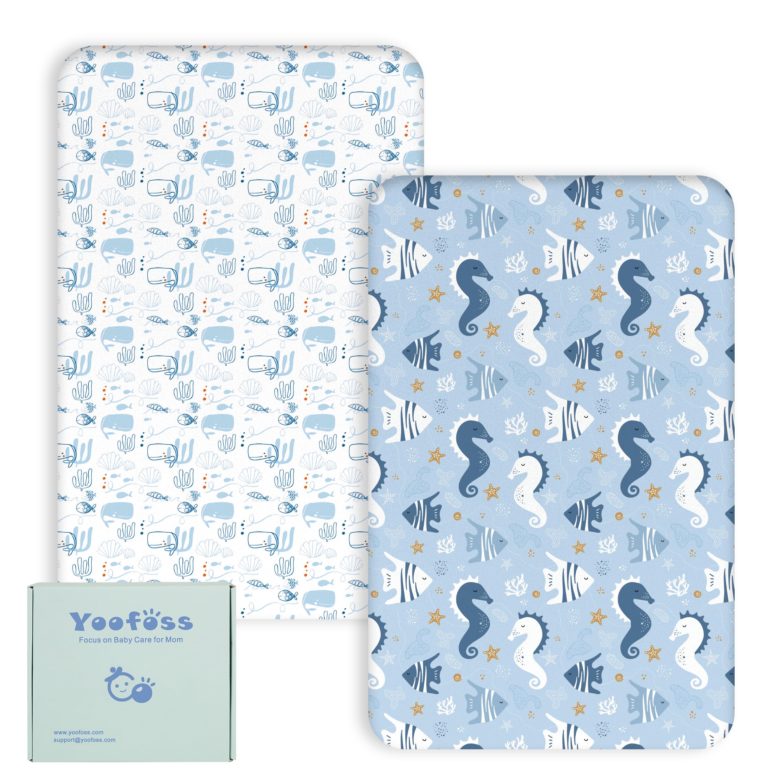 Yoofoss Baby Spannbettlaken Spannbetttücher Mikrofaser 2 Pack