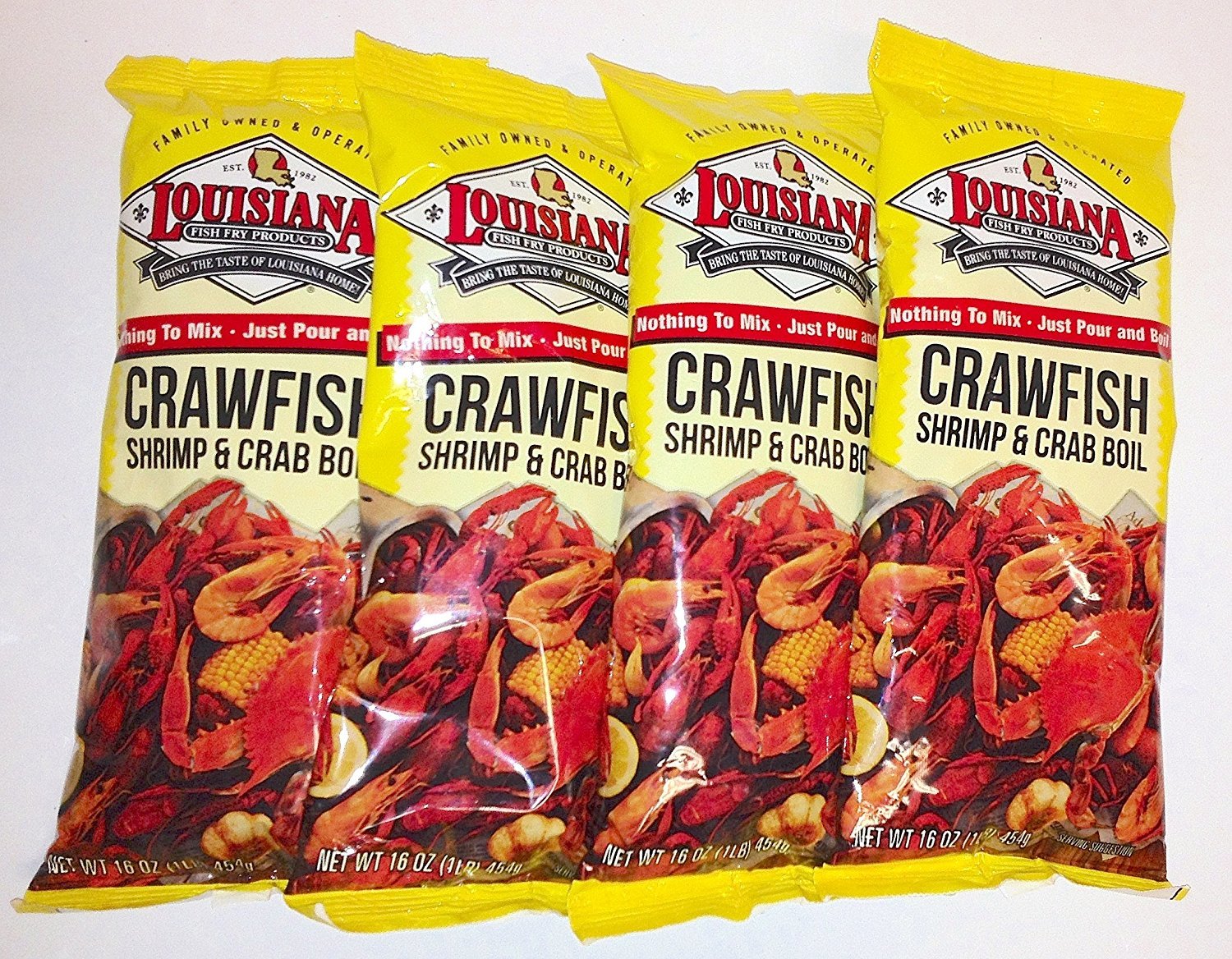 Louisiana Crawfish Shrimp & Crab Boil Seasoning 16oz (4pk