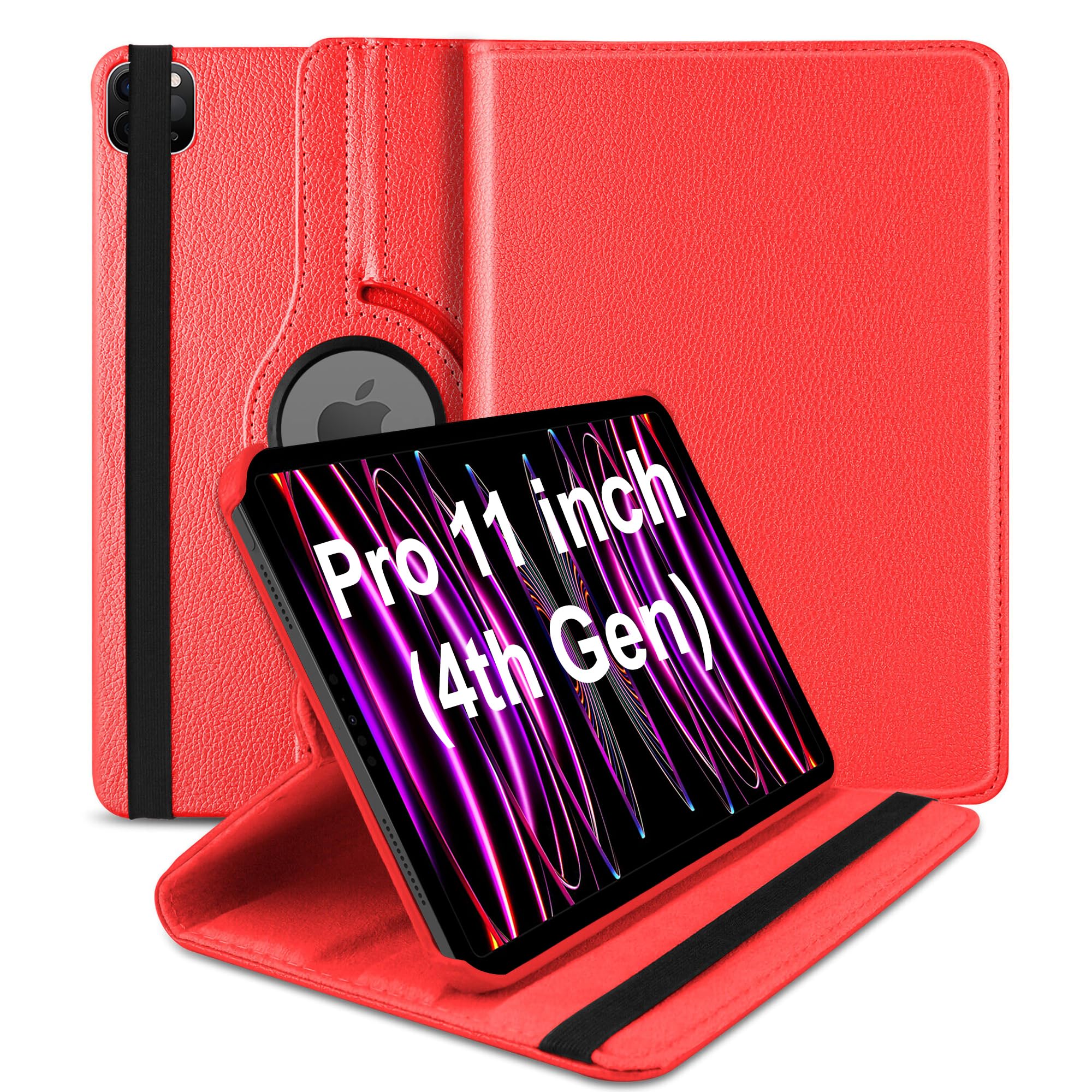 TGK Rotating Cover for iPad Pro 11 inch 4th Gen 2022, Red 360 Degree Leather Stand Case (B0BLV7MZS5) Amazon Price History, Amazon Price Tracker