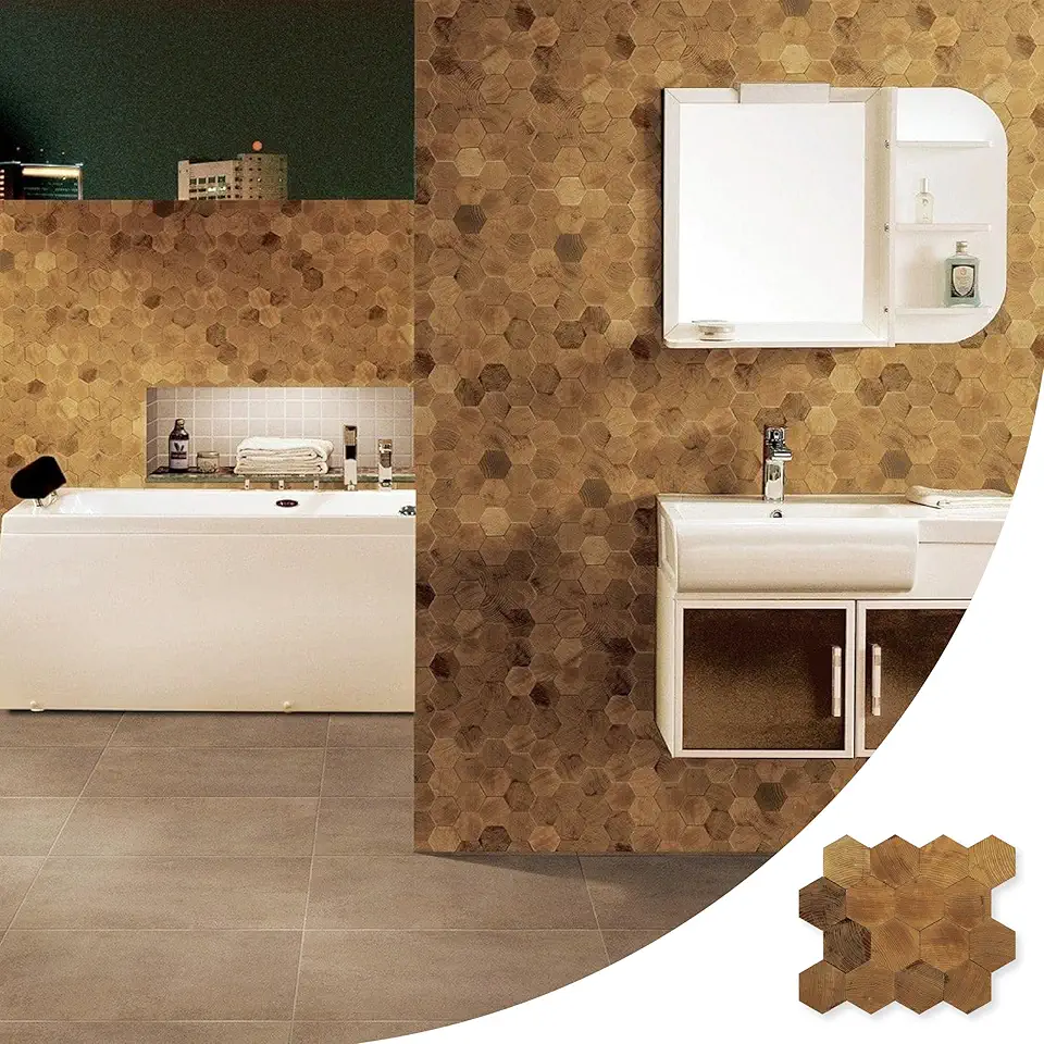 Hexagon Mosaic Wall Panels