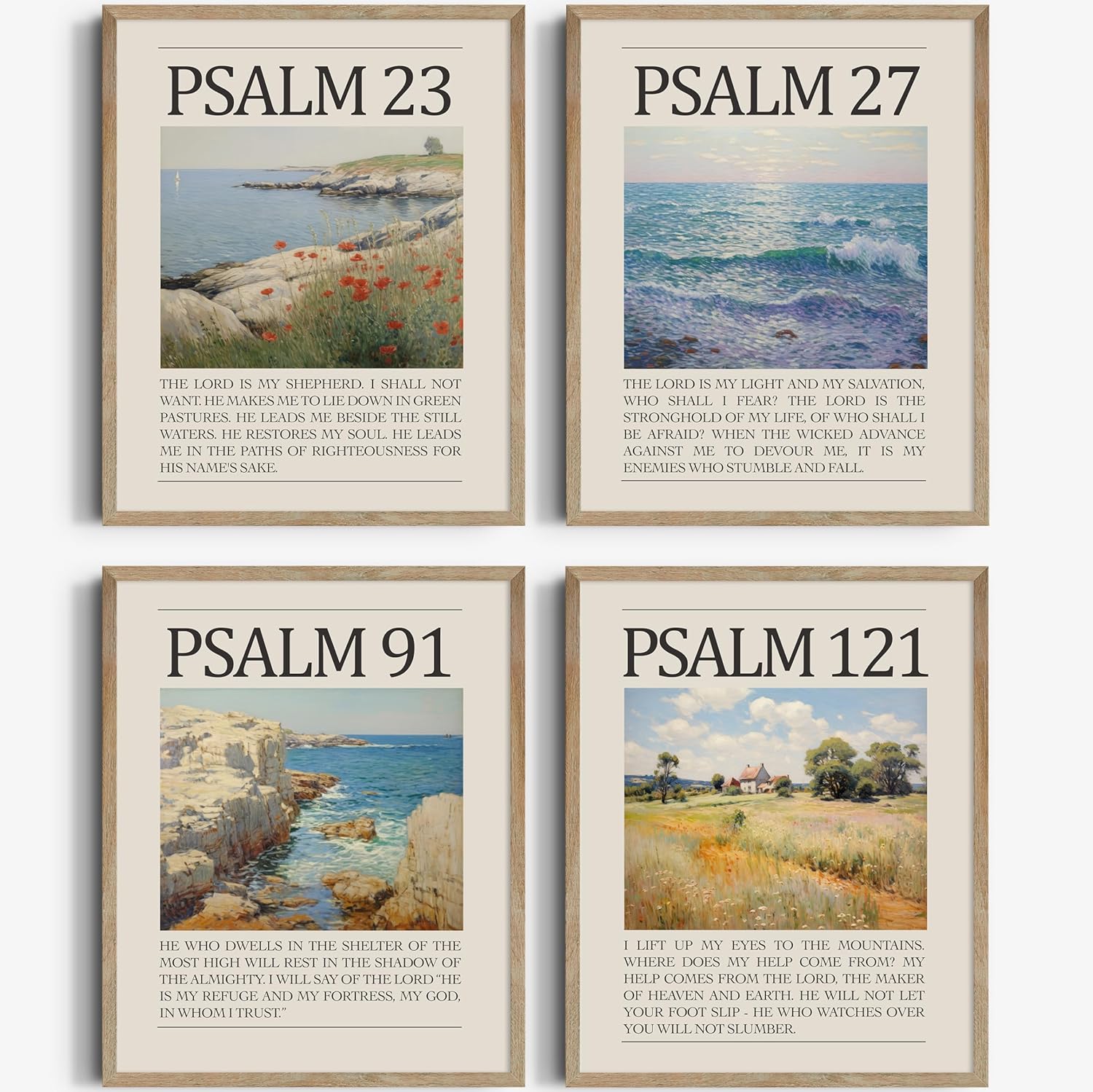 Bible Verses Wall Decor 8x10 Unframed Prints Bible Verse Decor