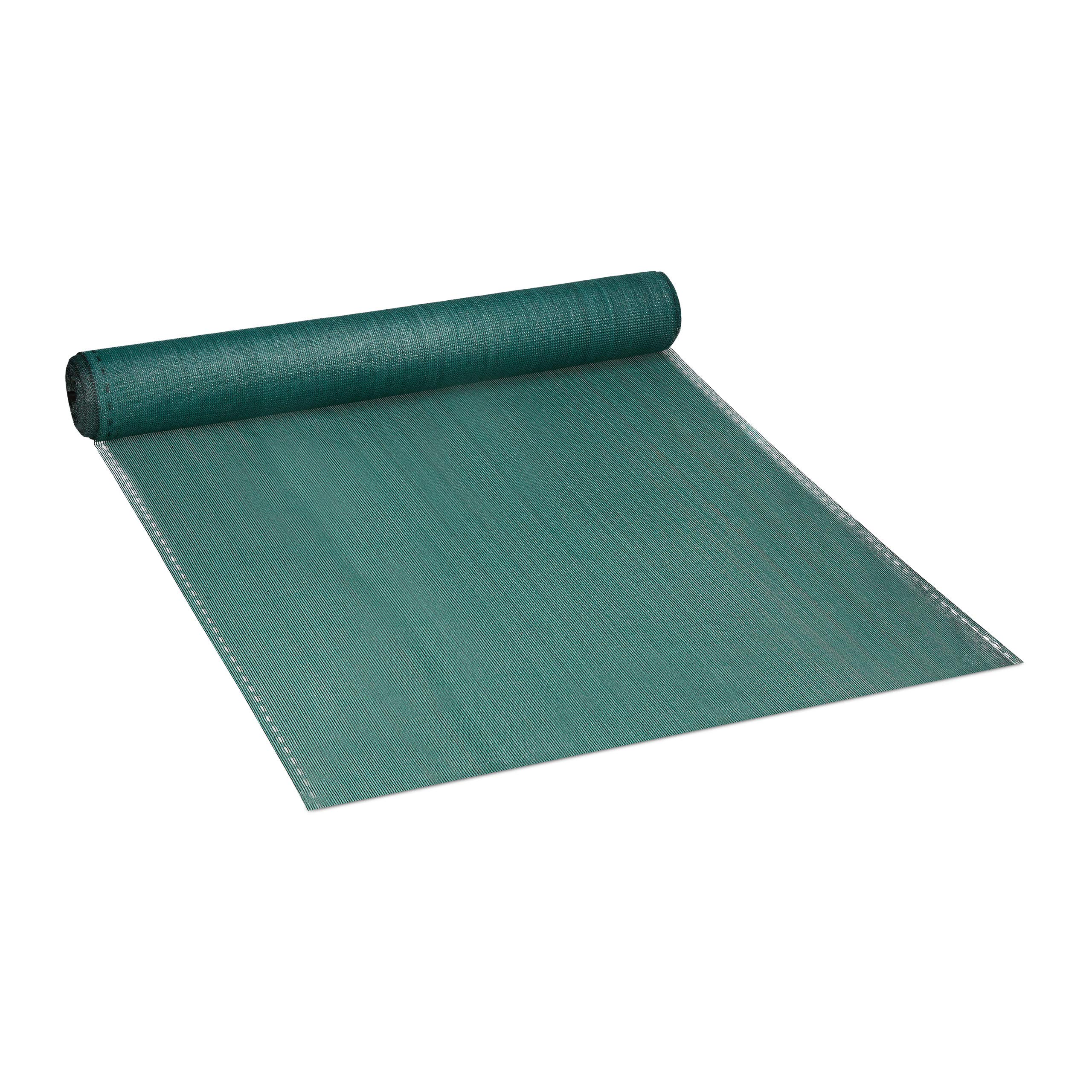 Relaxdays Panel de ocultación de jardín, Rollo de aislamiento, HDPE, Protección solar, 1,5 x 30 m, Verde