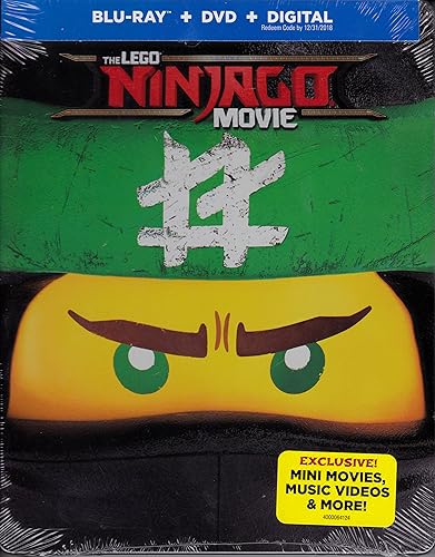 The LEGO NINJAGO Movie (Blu-rayDVD, 2017, With bonus key chains and digital.