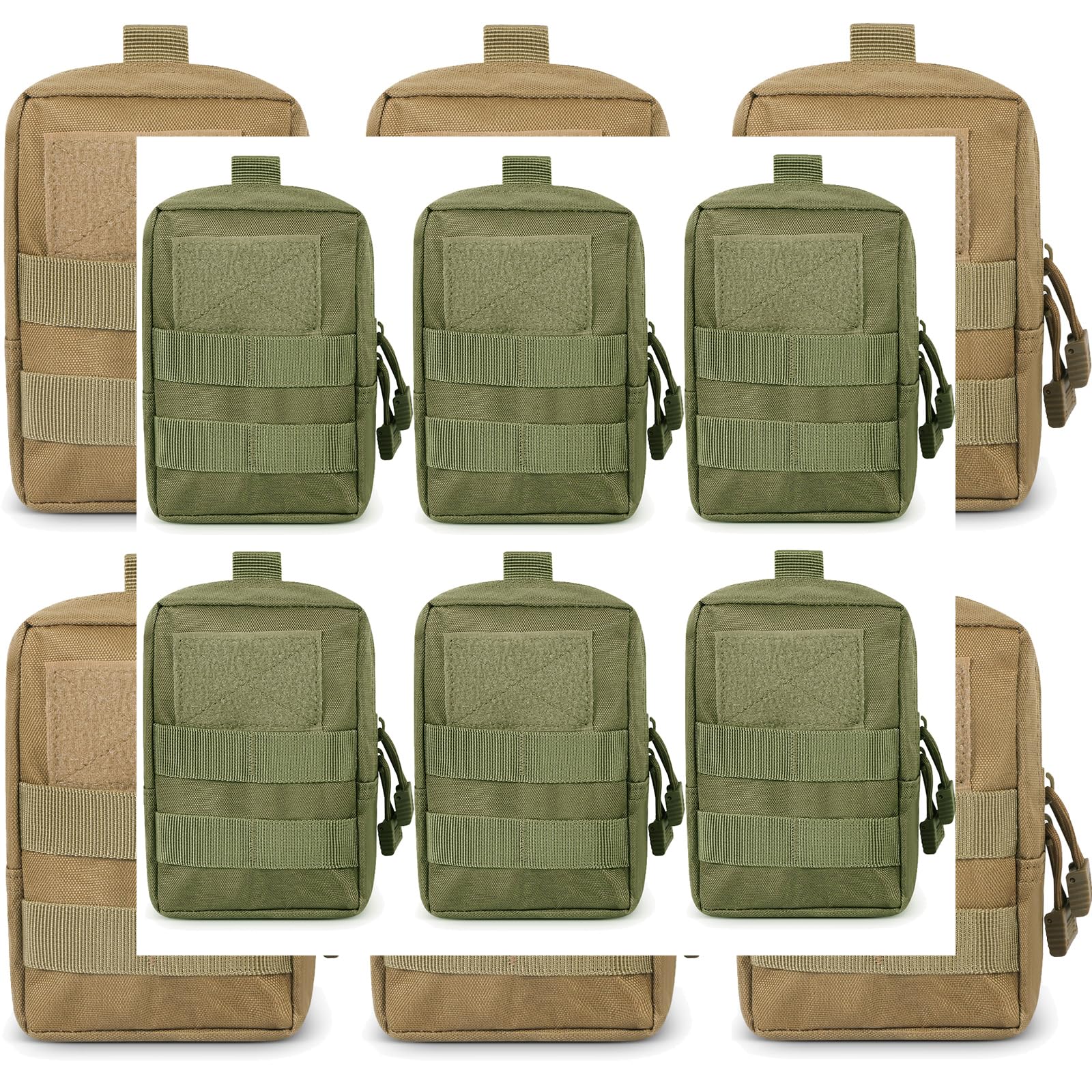 Gogoku 6-Pack Molle Pouch Tactical Molle Pouches Compact Utility EDC Waist Bag Pack