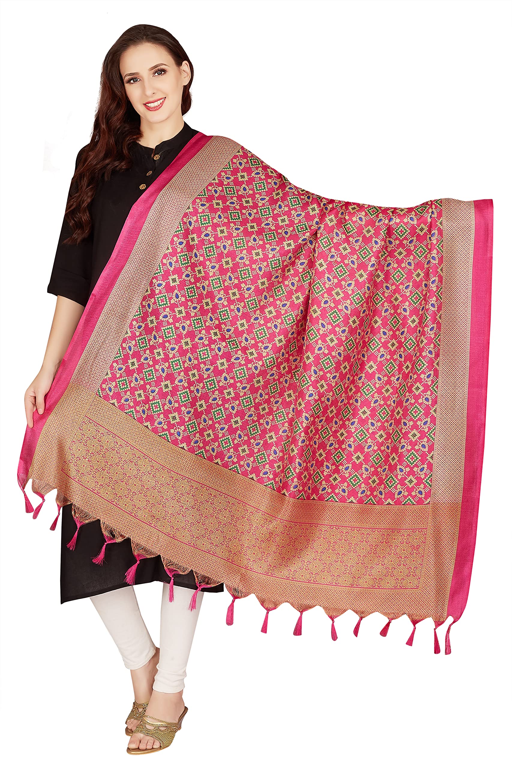 rani saahiba Women's Art Silk Printed Dupatta-picture-14
