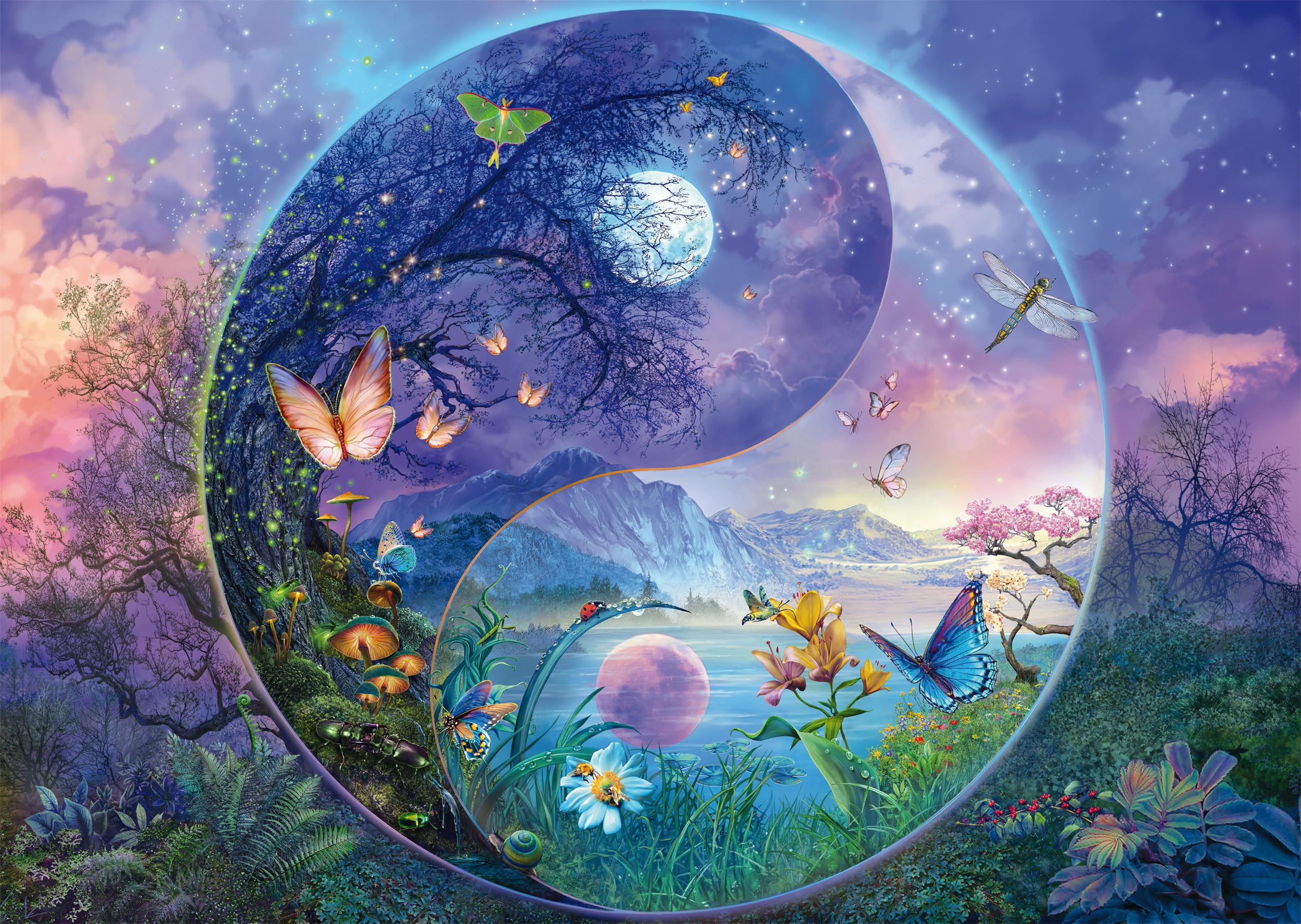 Schmidt Spiele 58593 Yin & Yang, Fantastic Insect World, Silvia Christoph, 1000 Piece Puzzle