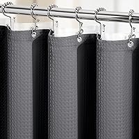 Vista 20 de Dynamene Cortina de Ducha Larga de Tela Blanca - Cortinas de Ducha de Tela de Nido de Abeja Texturizadas y Resistente para Baño, 256GSM Juego Grande