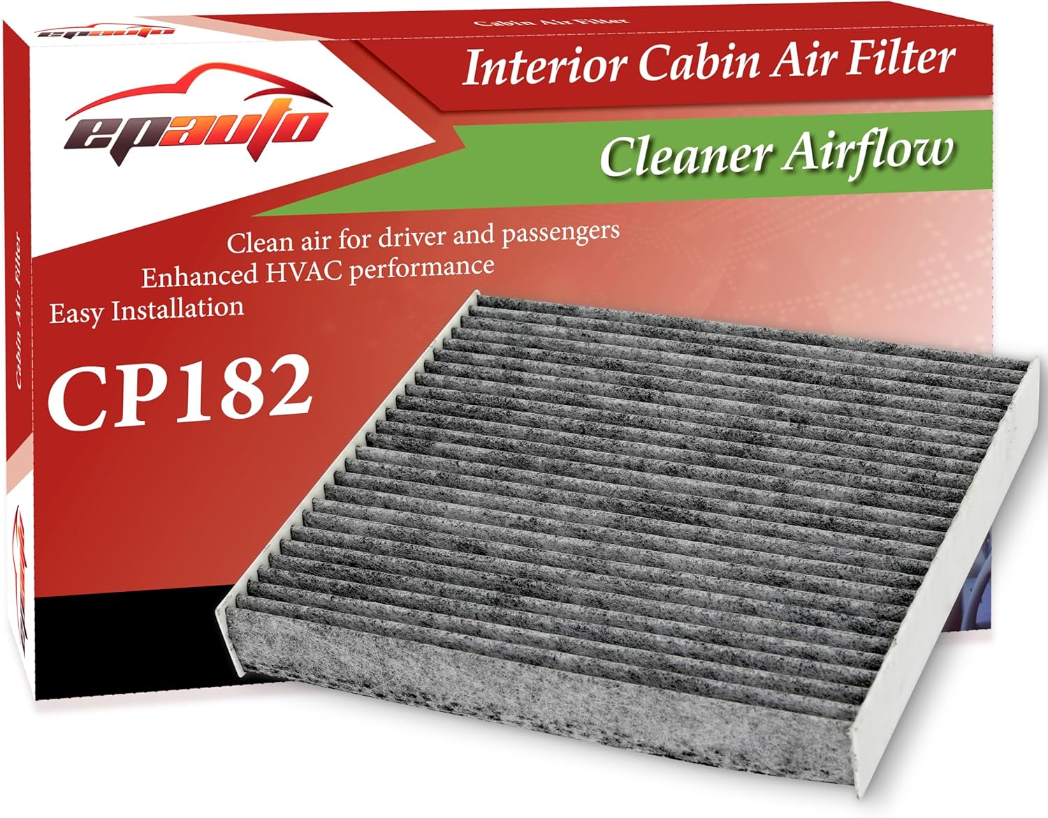 EPAuto CP182 (CF11182) Cabin Air Filter Replacement for Honda Accord, Civic, CR-V, Fit, HR-V, Insight, Odyssey, Pilot, CR-Z, Clarity, Acura Integra, MDX, RDX, TLX - Fits Select Models 2009-2024 Thumbnail