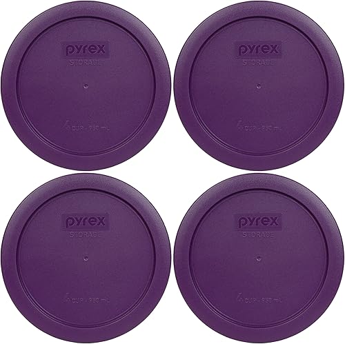 Pyrex - Tapa redonda 7201-PC para tazones de cristal con capacidad de almacenamiento de 4 tazas