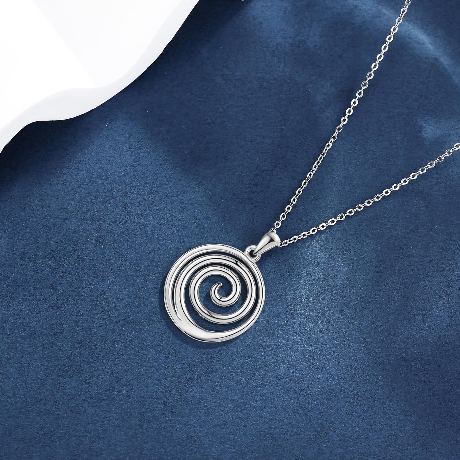 Serotonin/Italian Horn/Pentagram/Hamsa Hand/Star of David/Evil Eye/Spiral/Witches Knot Necklace 925 Sterling Silver Jewelry Gifts for Women - Image 3