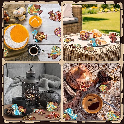 Miniatura 7 de 8 posavasos de pintura de diamantes afroamericanos con soporte para mujeres negras, kits de arte de diamantes para adultos, principiantes,