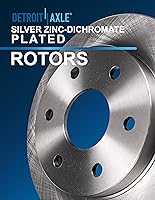 Vista 3 de Detroit Axle - Rotores de freno traseros para Ford F-150 Lobo 2012, 2013, 2014, 2015, 2016, 2017, 2018, 2019, 2020, Ford F-150 Lobo, Rotores