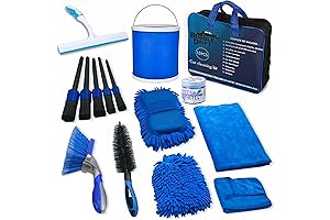 15-Pcs Car Wash Supplies Kit Includes Car Brush, Tire Brush, Car Wash...