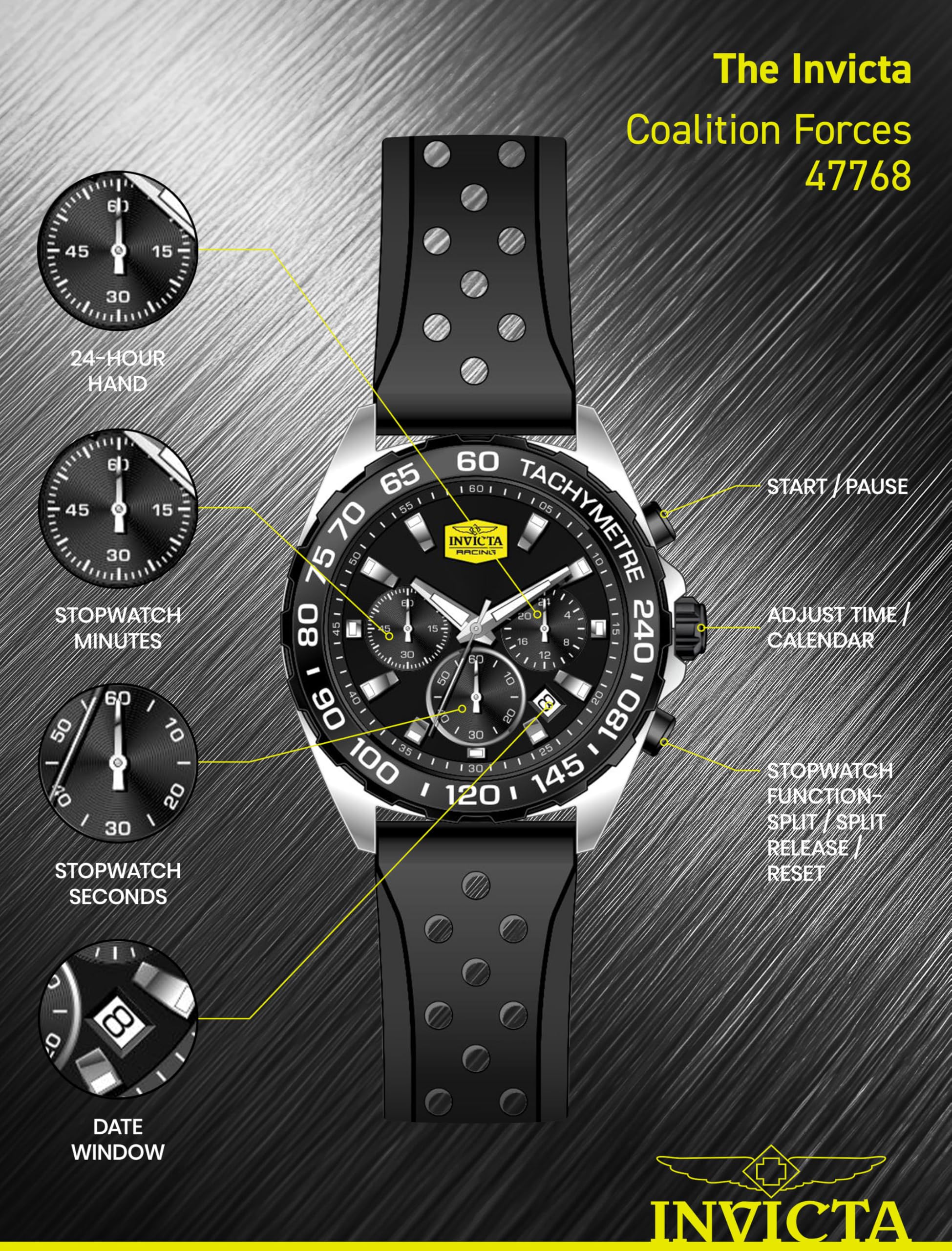 Invicta Racing Men 43mm VD53 Quartz