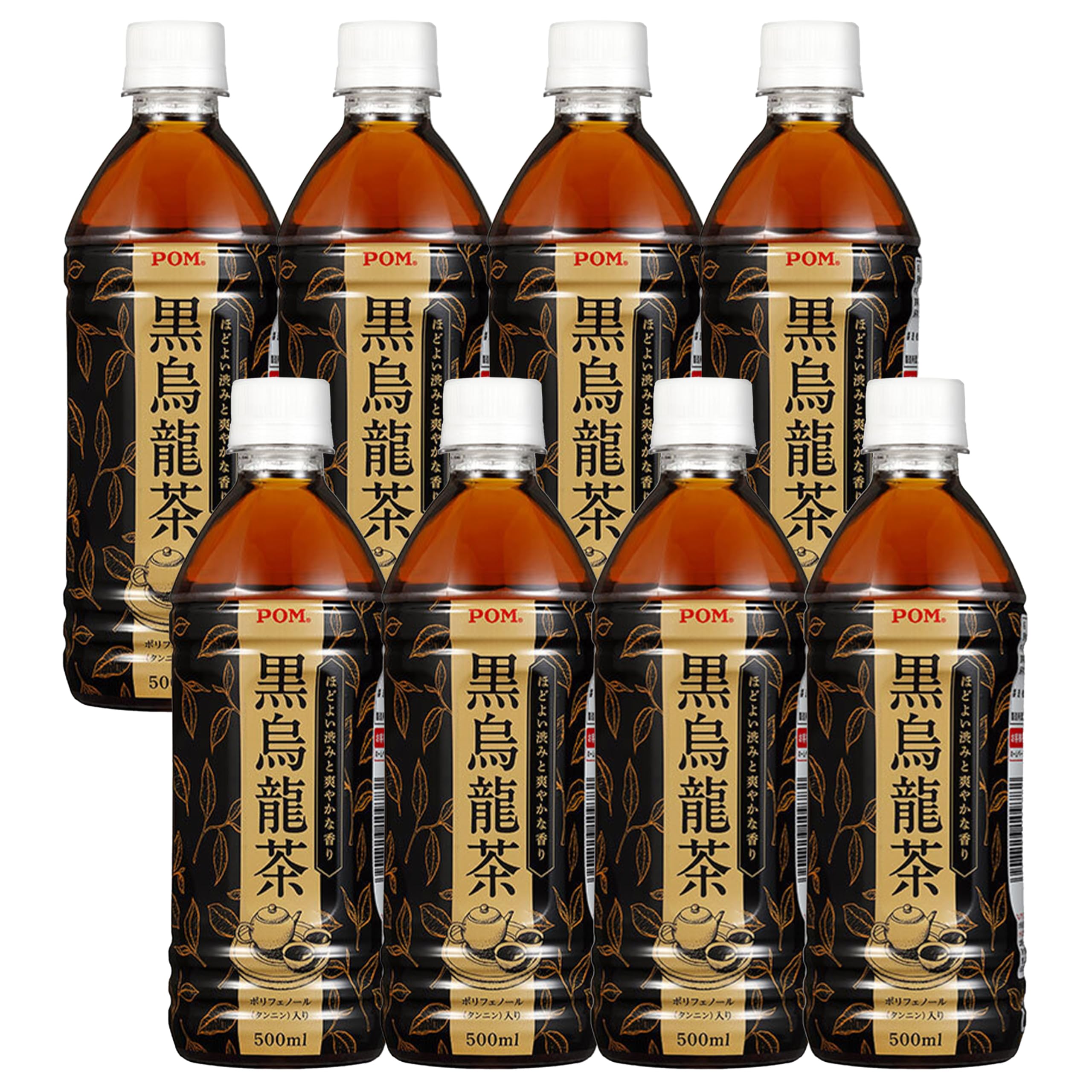 Amazon.co.jp: POM 日本のお茶 黒烏龍茶500ml、8本 【みのる商事発送