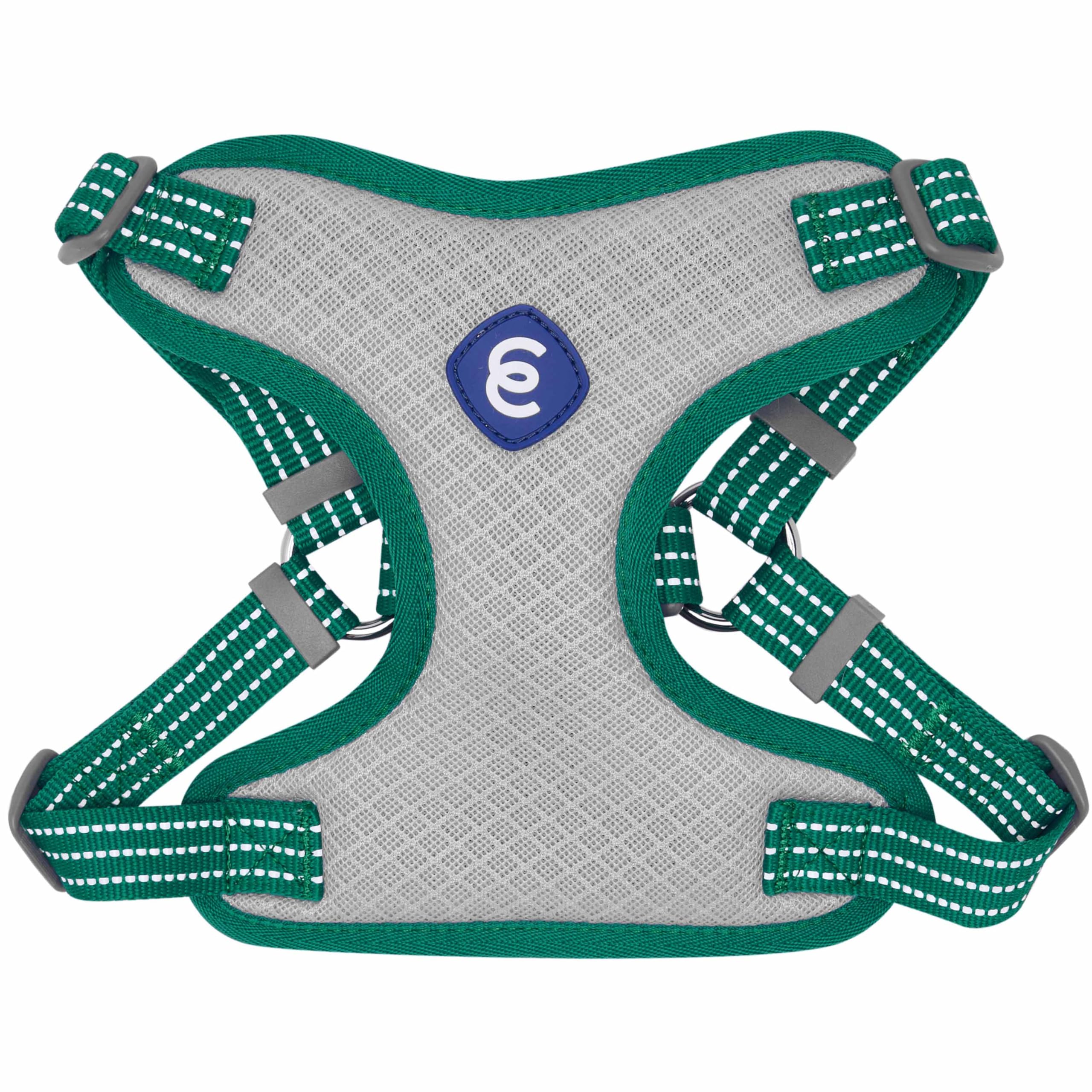 Blueberry Pet Essentials Back to Basics Reflective Dog Harness Vest, Dark Green, Large, Adjustable Harnesses for Dogs