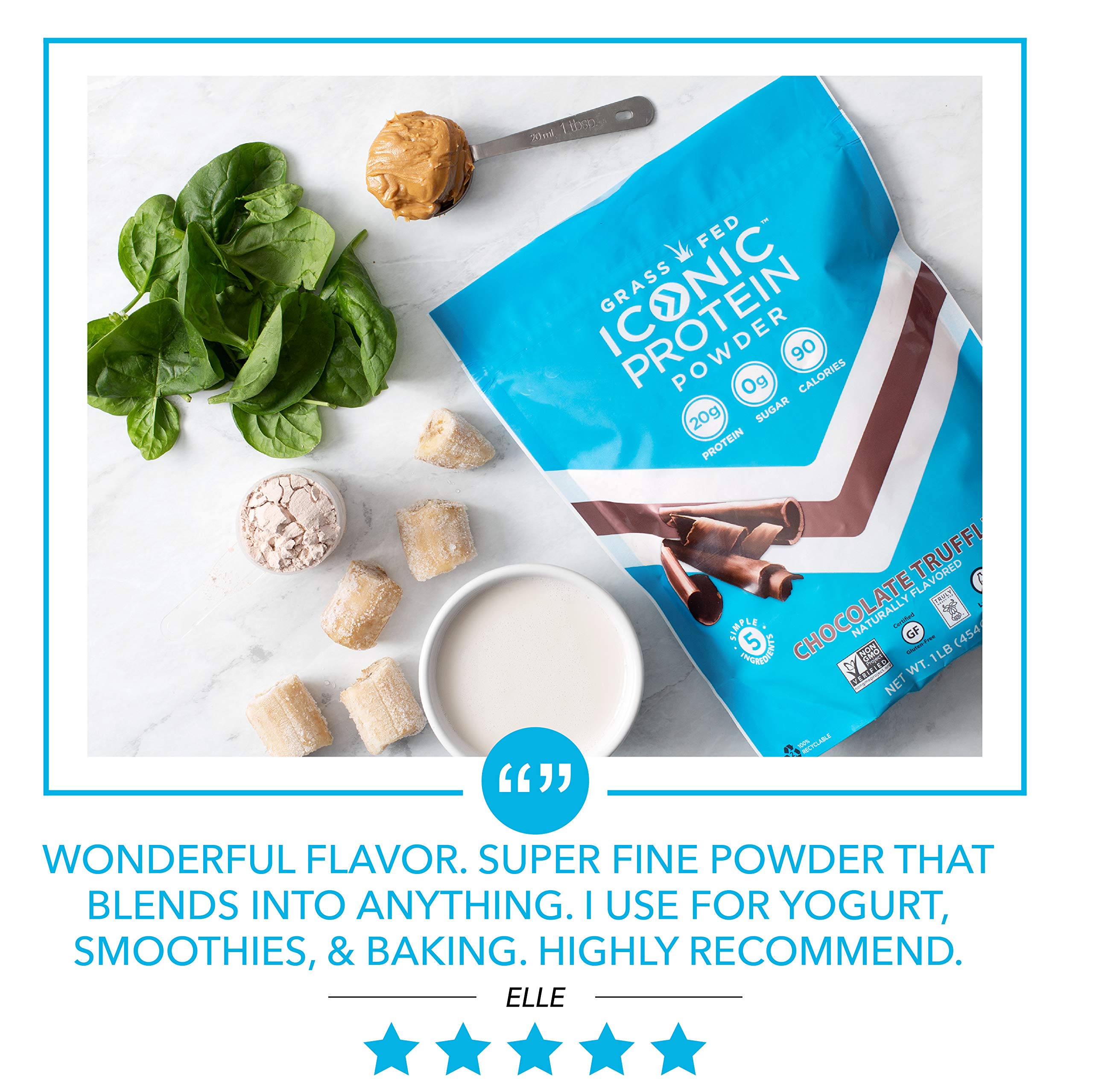 Iconic Protein Powder, Chocolate Truffle Sugar Free, Low Carb Protein