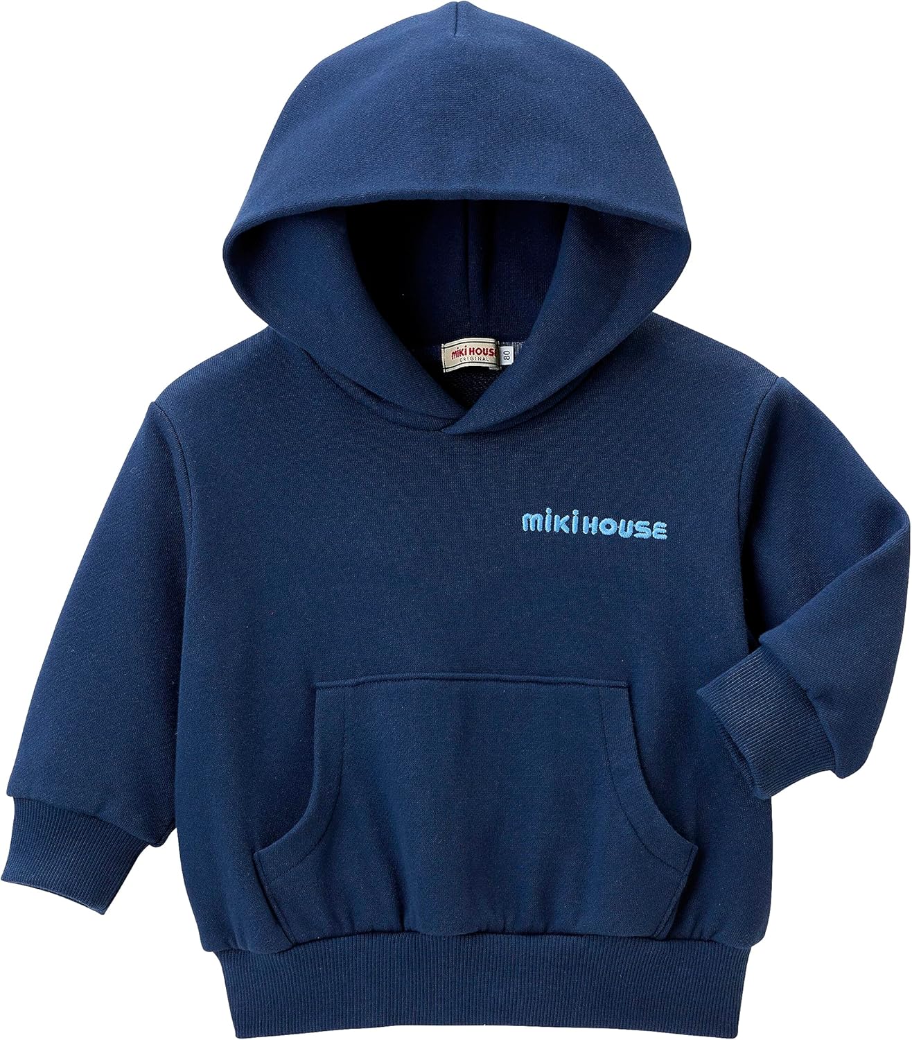 [ミキハウス] フーディー パーカー 長袖 無地 ロゴ ワンポイント 日本製 男の子 女の子 ベビー キッズ 子供服 13-5608