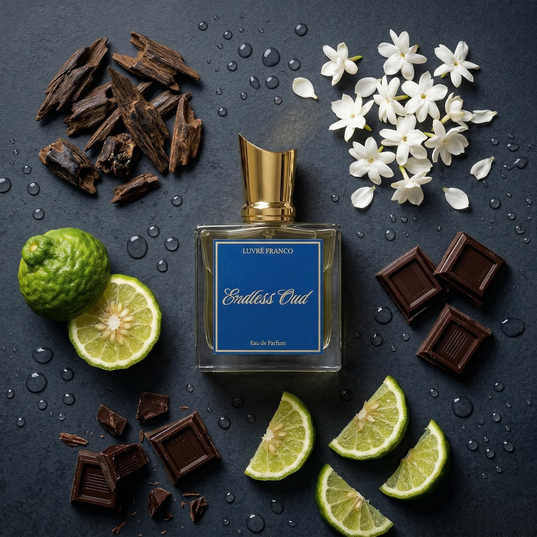 Endless Oud - Unisex Eau de Parfum - LUVRÉ FRANCO - mit Pheromonen - frischer süßer Duft - 50ml - sehr attraktiv und anziehend - orientalisch majestätisch - Oud, Amber, Bergamotte