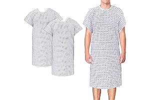 2 Pack Patient Hospital Gown for Women and Men
