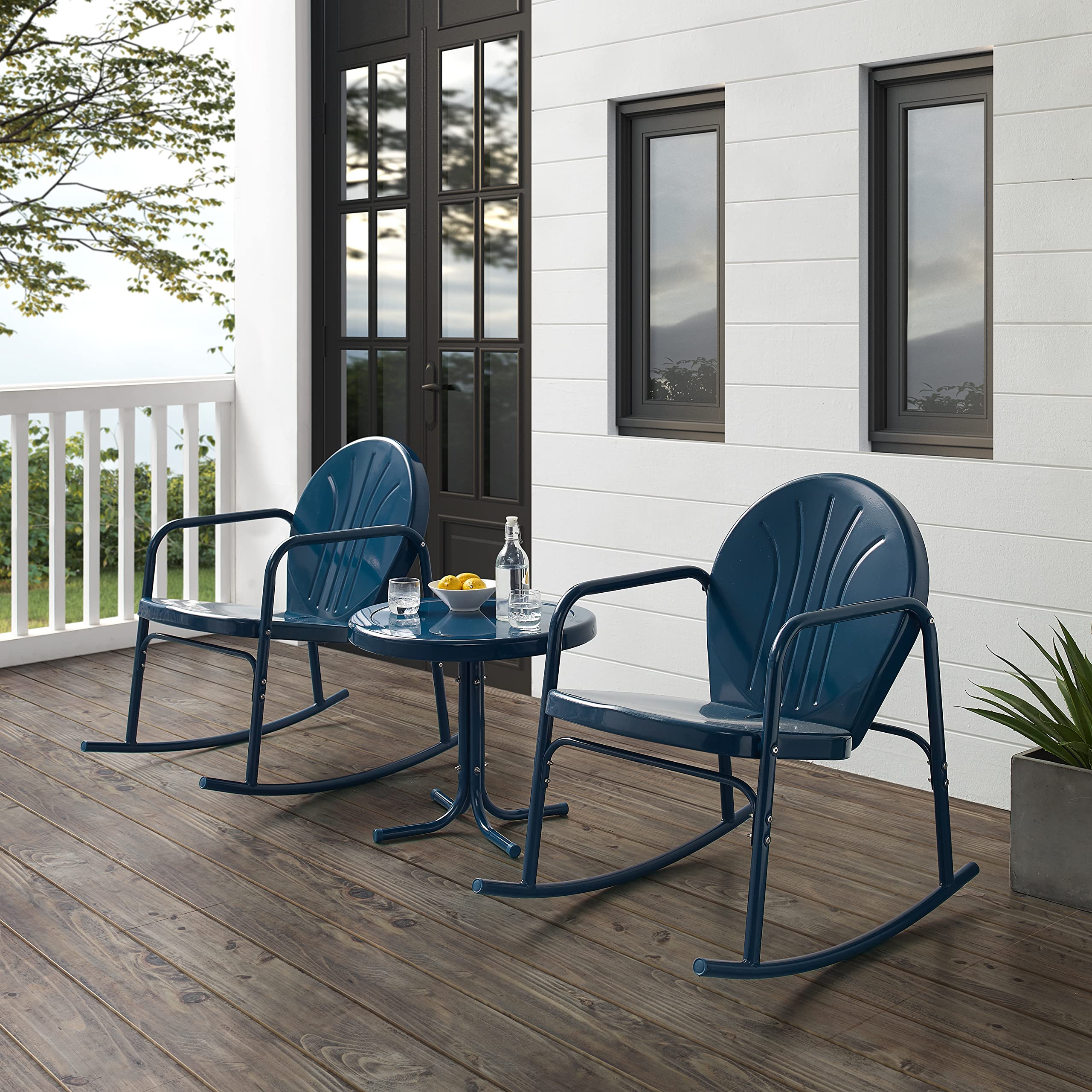 crosley griffith metal rocking chair