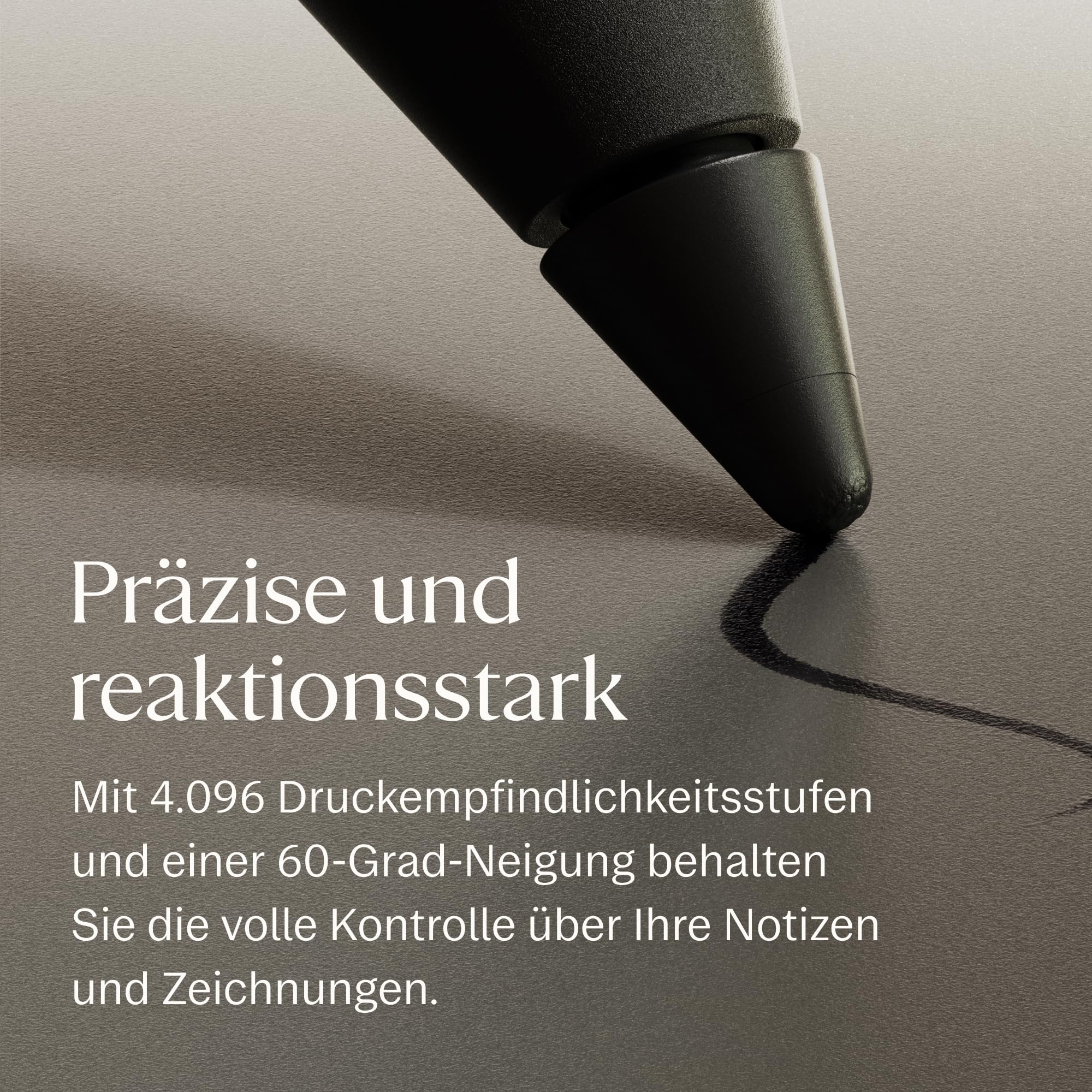 reMarkable Marker Plus für Paper Pro, Pro Move und Paper Pure | Reaktionsschneller und präziser Stift mit integriertem Radiergummi, inklusive 6 Ersatz-Marker-Spitzen – Schwarz