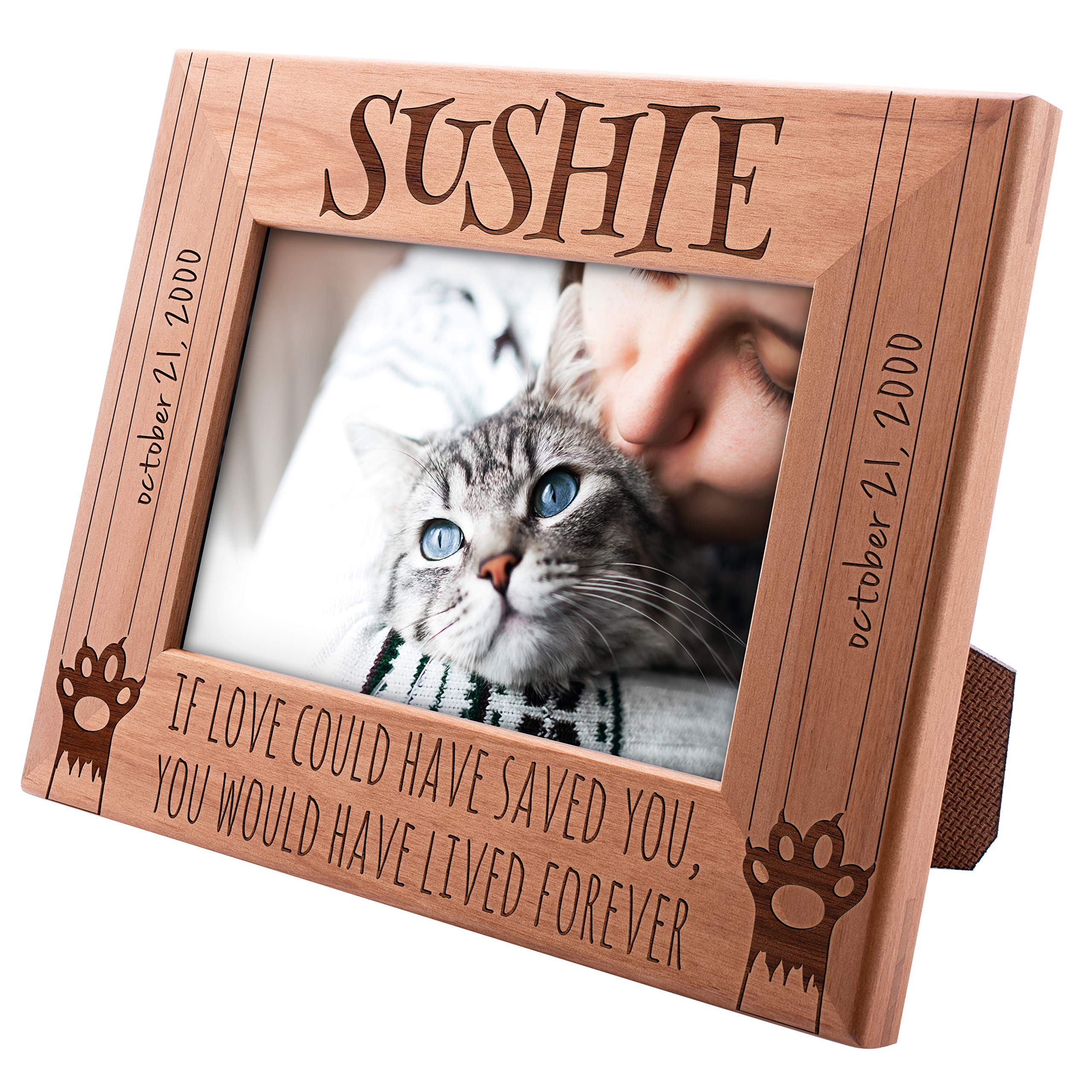 Be Burgundy Memorial Pet Picture Frames 4x6 - If Love Could Have Saved You - Customized Pet Picture Frames, Pet Loss Gift, A Beautiful Remembrance Gift for a Grieving Pet Owner