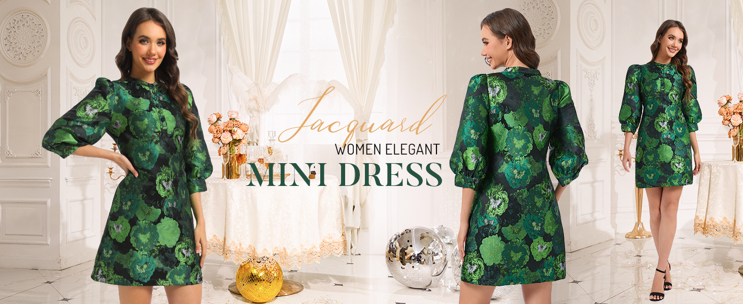 ladies jacquard dress Vienna Jacquard Dress
