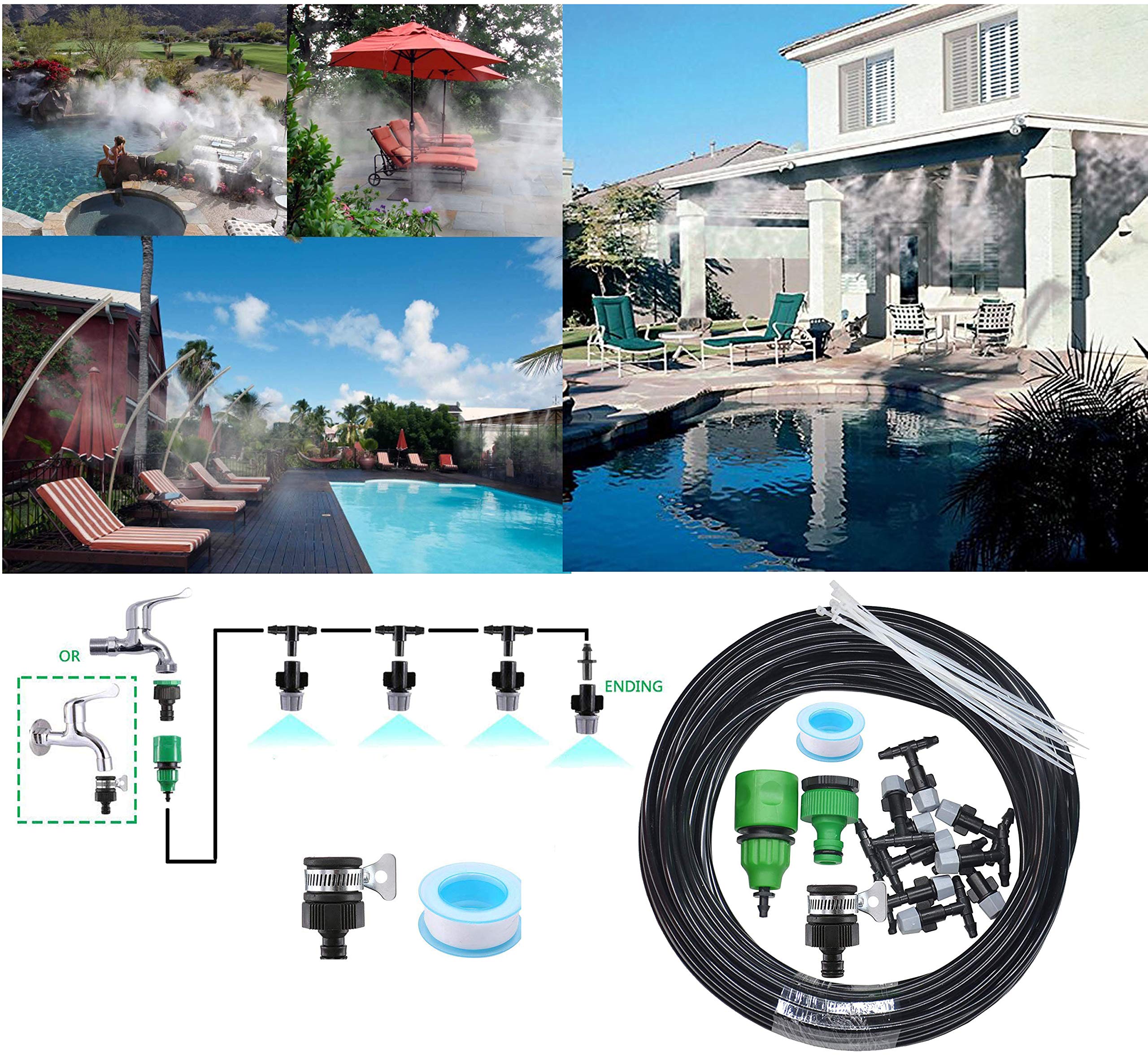 Buy DIY Crafts Misting System Outdoor Cooling Mist System Drip
