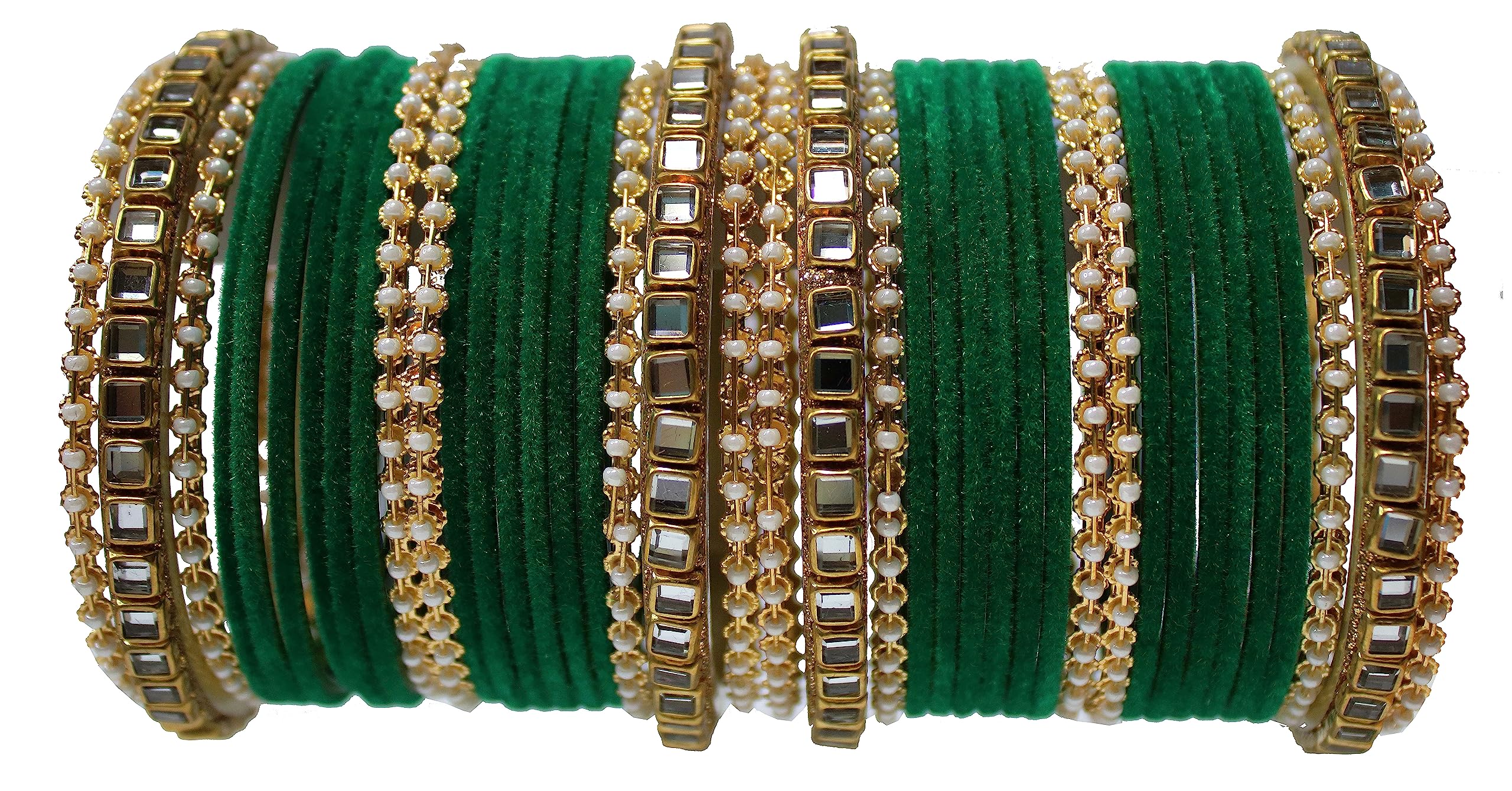 See full amazon price history chart for Merothia Traditional Velvet Bangle Set With Mirror Cut Work And Ball Chain Bangles,Green Color Beautiful Bangle Set For Women And Girls (Pack Of 40 Bangles) (2.8) Merothia Traditional Velvet Bangle Set With Mirror Cut Work And Ball Chain Bangles,Green Color Beautiful Bangle Set For Women And Girls (Pack Of 40 Bangles) (2.8) (B0CDL8WG17) Amazon Price History, Amazon Price Tracker