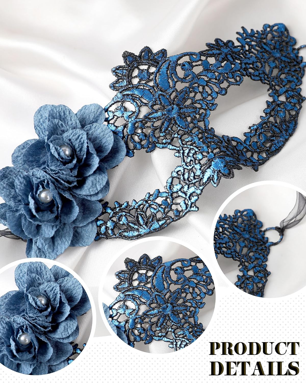 Zinniday Masquerade Mask for Couples, 2 Pcs Venetian Carnival Masks 2026 Couple Mask Set for Ball Prom Party Costumes