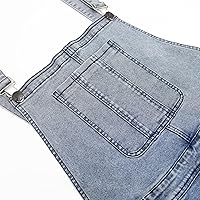 Vista 14 de LONGBIDA - Jardinera de mezclilla para hombre, ajuste entallado, moderno, con bolsillos