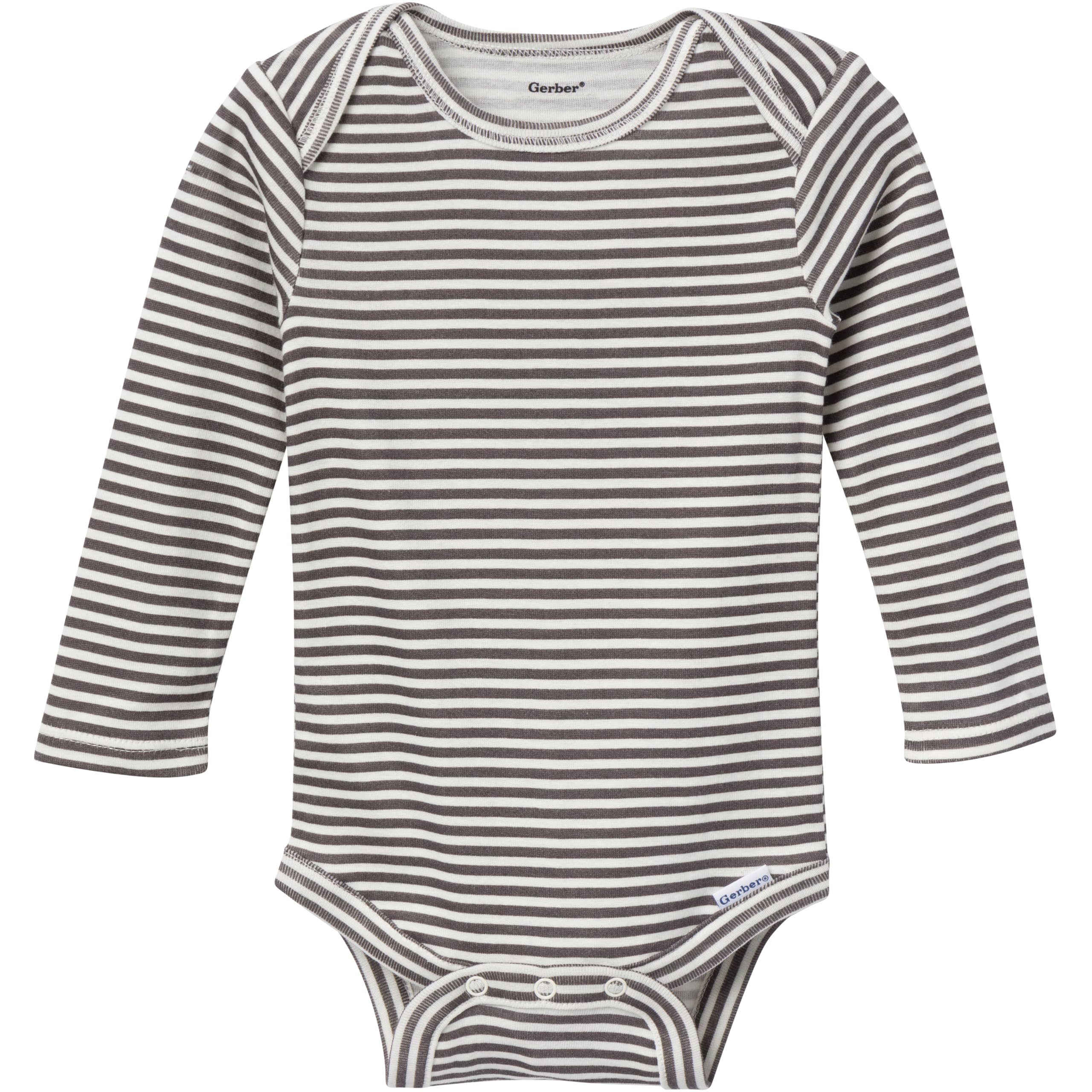 Gerber Unisex Baby Multi-Pack Onesies Bodysuits (Short and Long Sleeve), Tan Little Apples, 6-9 Months