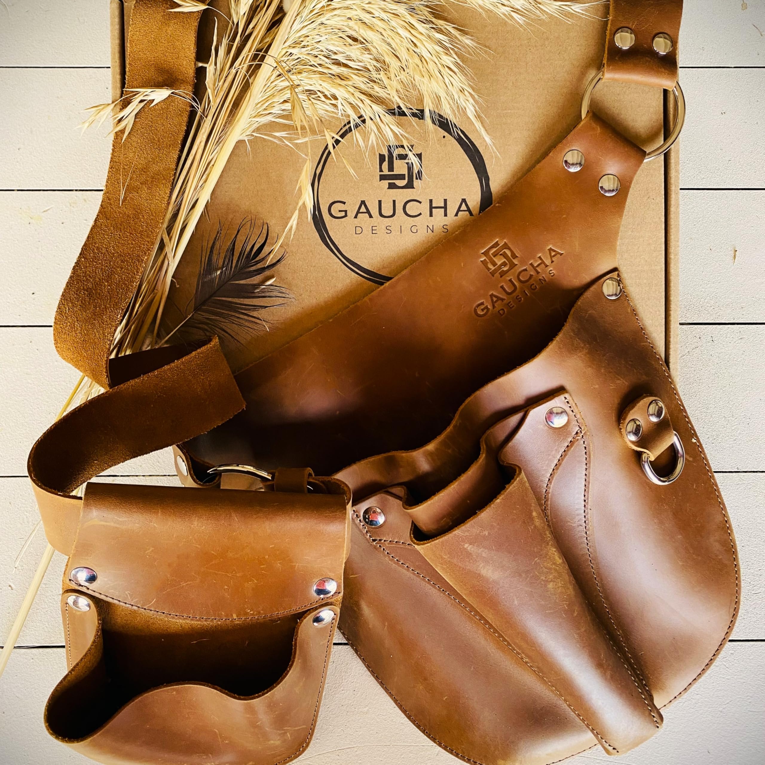 Leather Garden Tool Belt - Gardening Gifts for Women - Utility Belt Organizer Pouch - Gift for Gardeners and Florists - Image 2