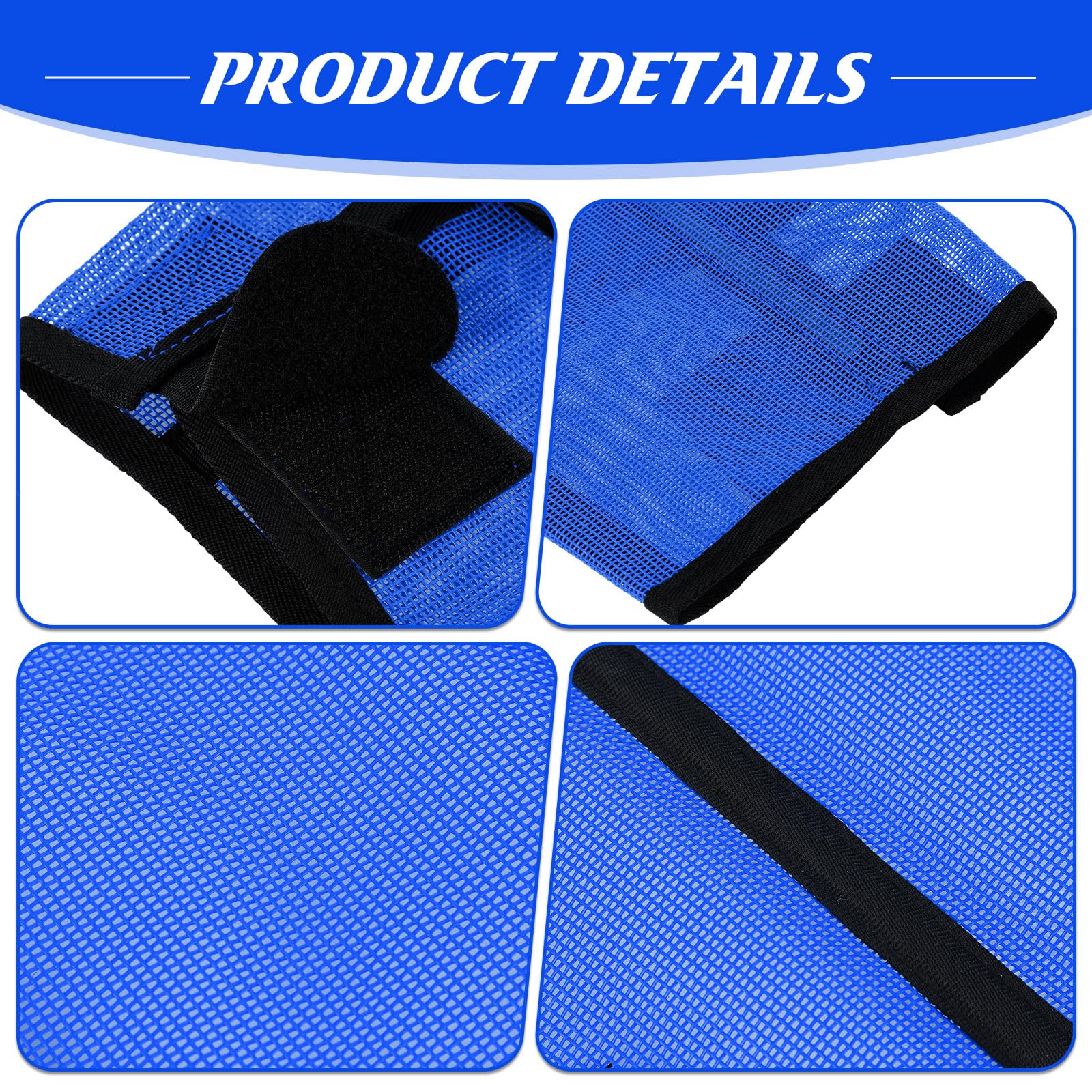 8 Pcs Mesh Fly Boots for Horse Breathable Mesh Horse Boots Protective Horse Leg Wraps Horse Leggings for Preventing Flies and Mosquitoes Bites (): Dark Blue, Sky Blue