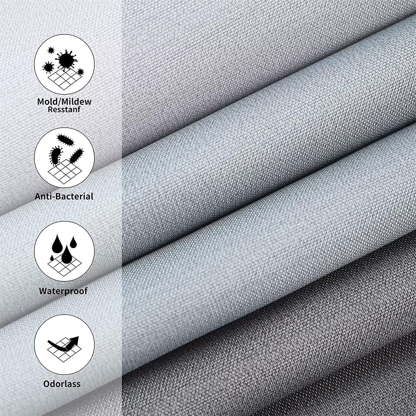 Rideau Douche Bleu Motif, Feuille Rideau de Douche 240x200 cm, Polyester Shower Curtain Lavable Imperméable Tissu,Séchage Rapide, avec 12 Plastique Crochets pour Famille Hôtel Baignoire Decor YL-297