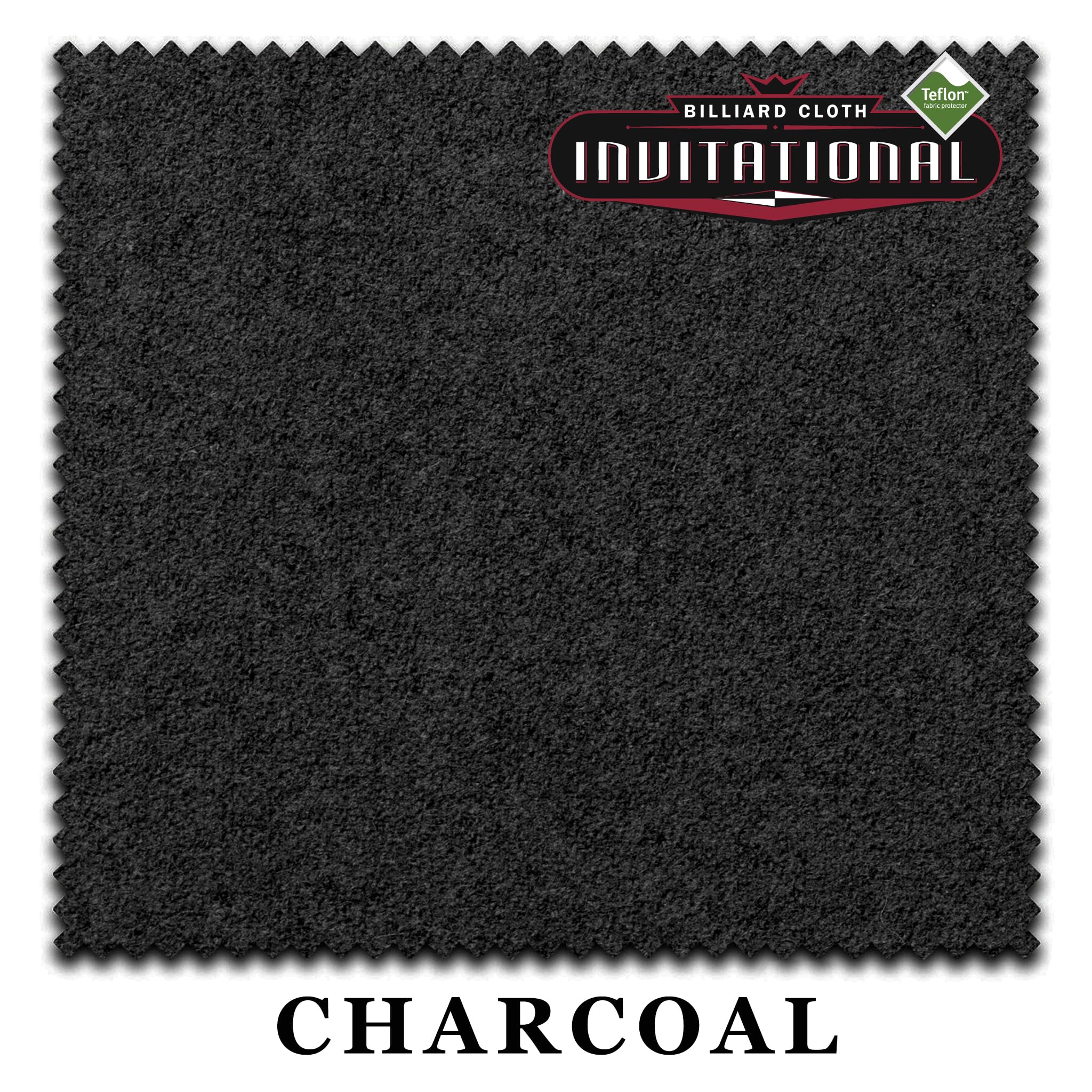 Championship Invitational Teflon Billiard Pool Table Felt Cloth – w/Spots – Pre-Cut Rails – Authorized Dealer (Charcoal, 10 ft)