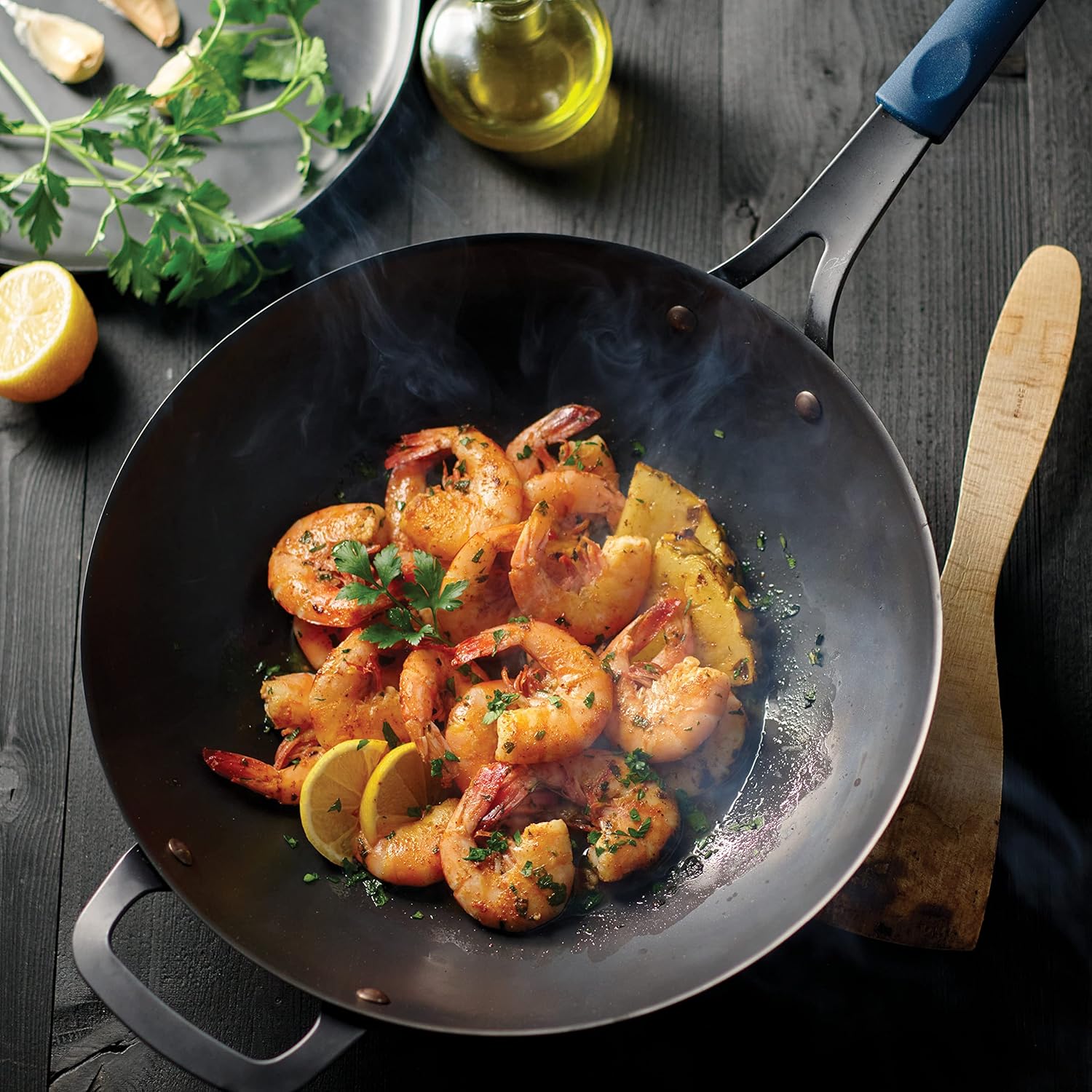 Tramontina 12.5 in Wok - Carbon Steel