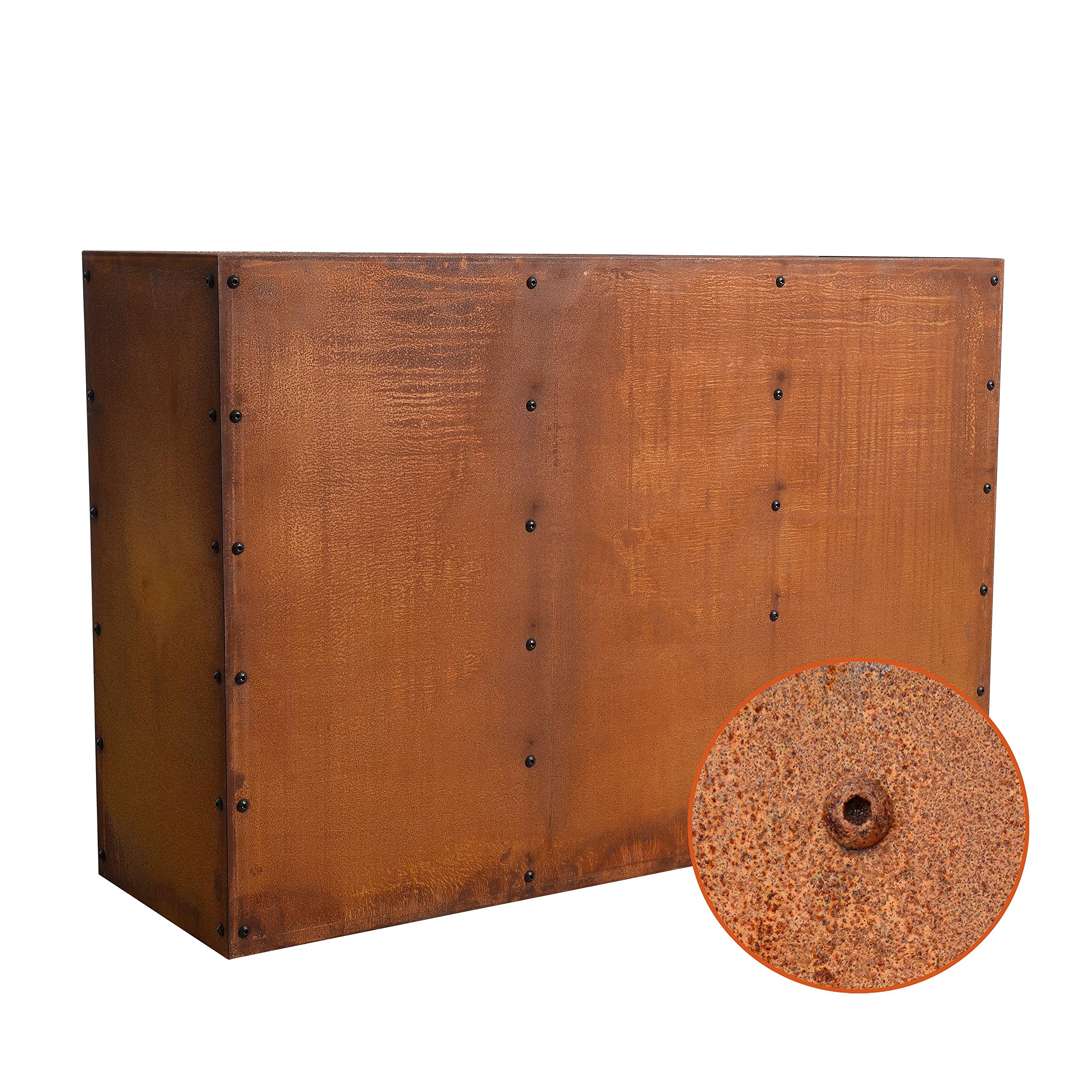 ESTEXO Hochbeet Pflanzkasten Edelrost Blumenkasten Pflanzbeet Blumenbeet Beet Stahl Pflanzkübel Blumenkübel Gartenbeet 120x40x80 cm