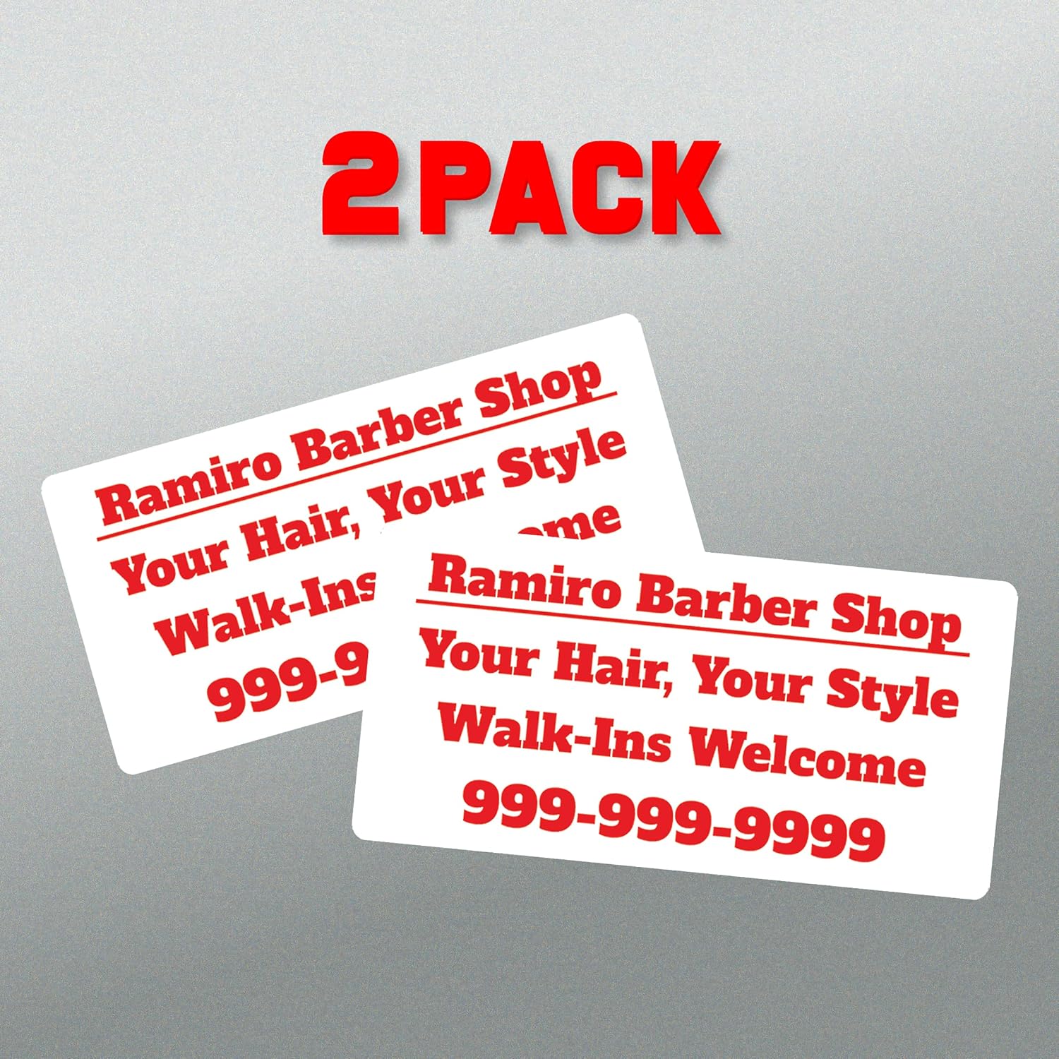 Custom Car Magnets — Personalized Car Magnet Sign for Business Cars, Trucks, Vehicles — Your Own Text — Set of 2 (10"x20")