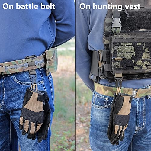 Miniatura 24 de Clip de engranaje táctico Gancho de choque Mosquetón colgante T-Mount MOLLE Webbing Cinturón de batalla Clip Metal Llavero Chaleco Accesorios Mc