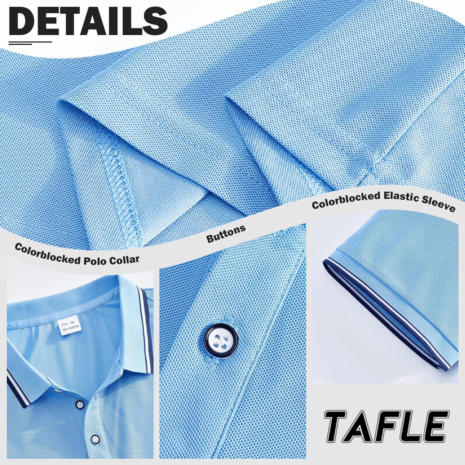 3 Pack Men's Polo Shirts Quick-Dry Short Sleeve Athletic Polo Shirts Moisture Wicking Business Casual Golf Shirts - Image 6