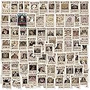 80pcs Anime One Piece Wanted Poster Stickers, Cute Vinyl Waterproof Pirate Manga Sticker for Notebook, Water Bottles, Laptop, Skateboards, Luggage, Phone Suitcase, Guitar