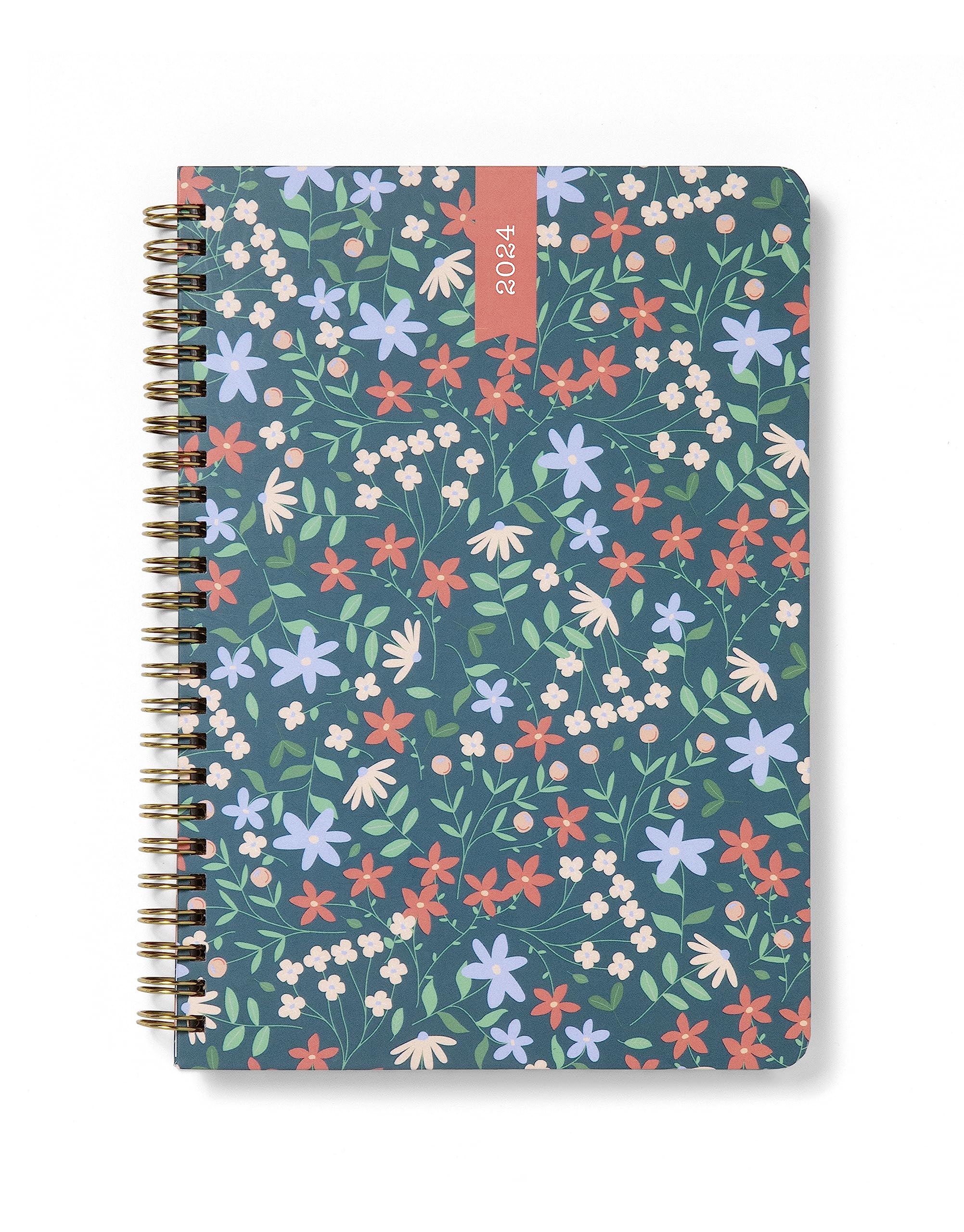Letts Spring Valley A5 week to view 2024 diary - green