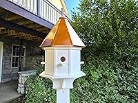 Vista 2 de Amish Handmade Birdhouse With Copper Roof, Bird Feeder