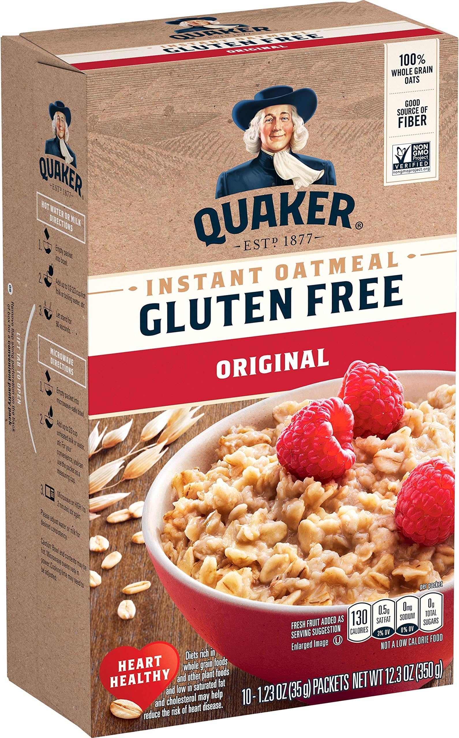 Instant Oatmeal, Gluten Free Original, Breakfast Cereal, 10 Packets