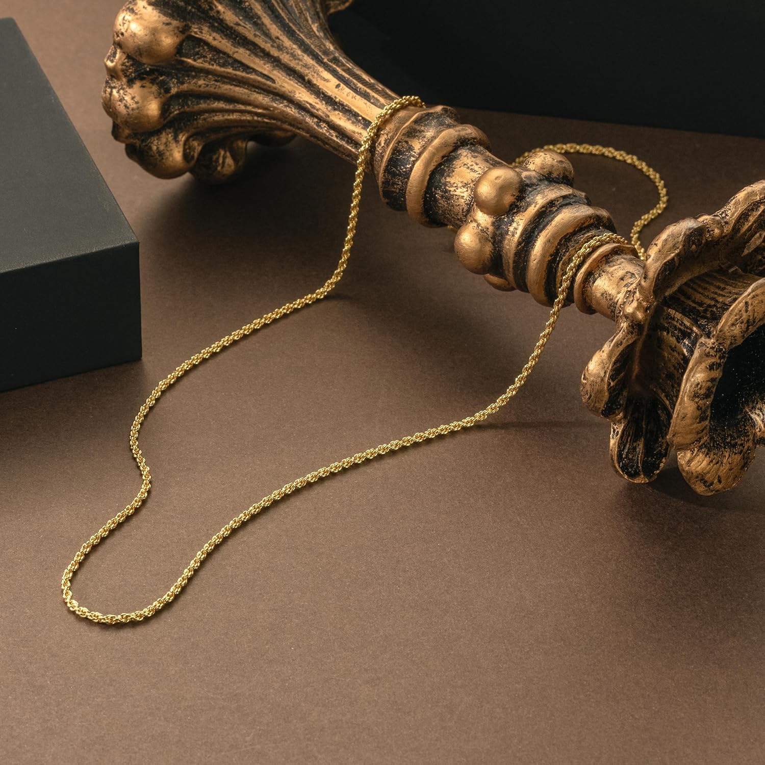 Necklace 14k Gold Chain for Women 2mm Rope Gold Chain Necklace Womens Men Non-Tarnish & Dainty Necklaces for Women Men All Lengths 16-26 Inches